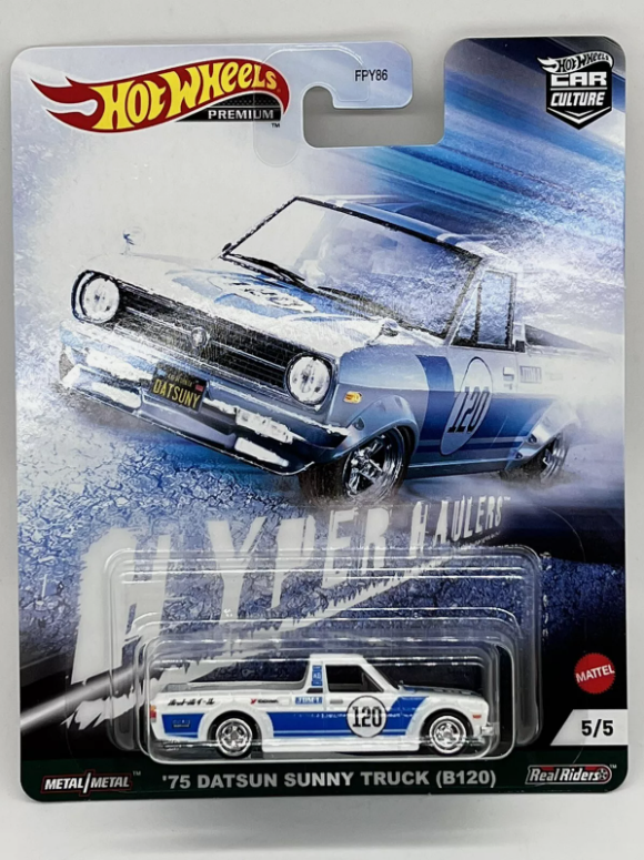 Hot Wheels Car Culture Hyper Haulers '75 BRE Datsun Sunny Truck (B120)