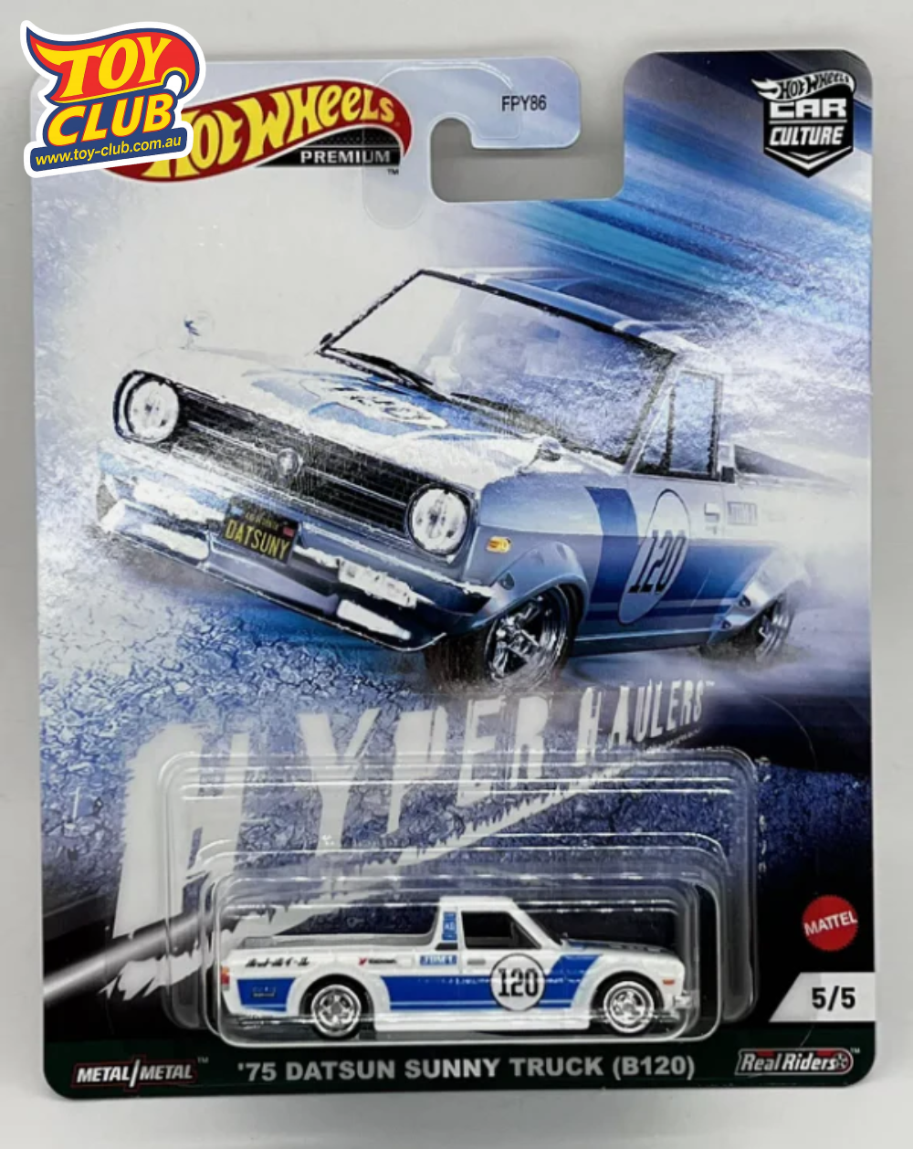 Hot Wheels Car Culture Hyper Haulers '75 BRE Datsun Sunny Truck (B120)