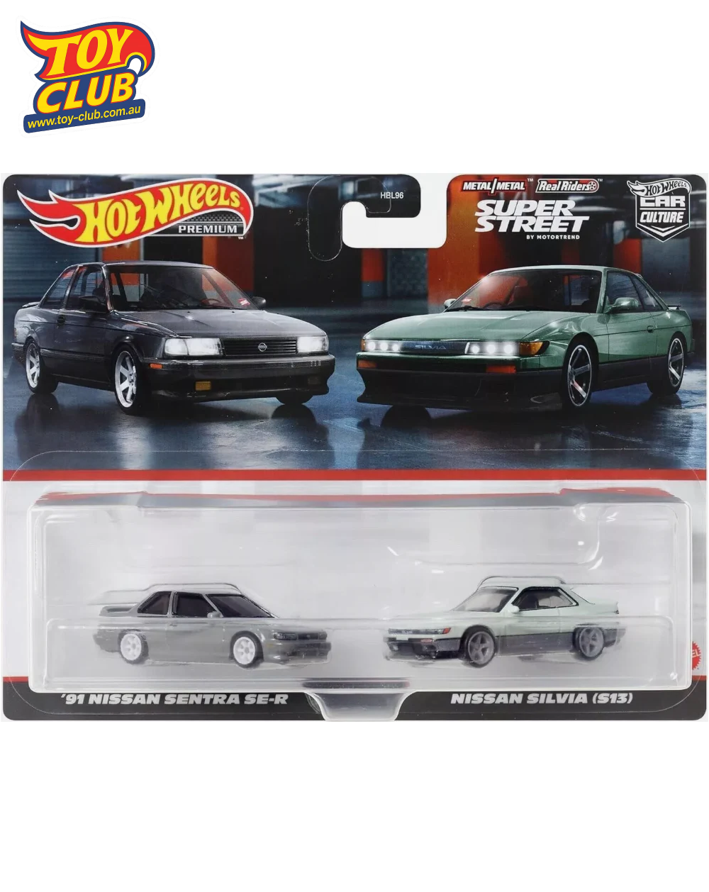 Hot Wheels Car Culture Super Street Twin Pack Nissan Silvia (S13) / '91 Nissan Sentra SE-R