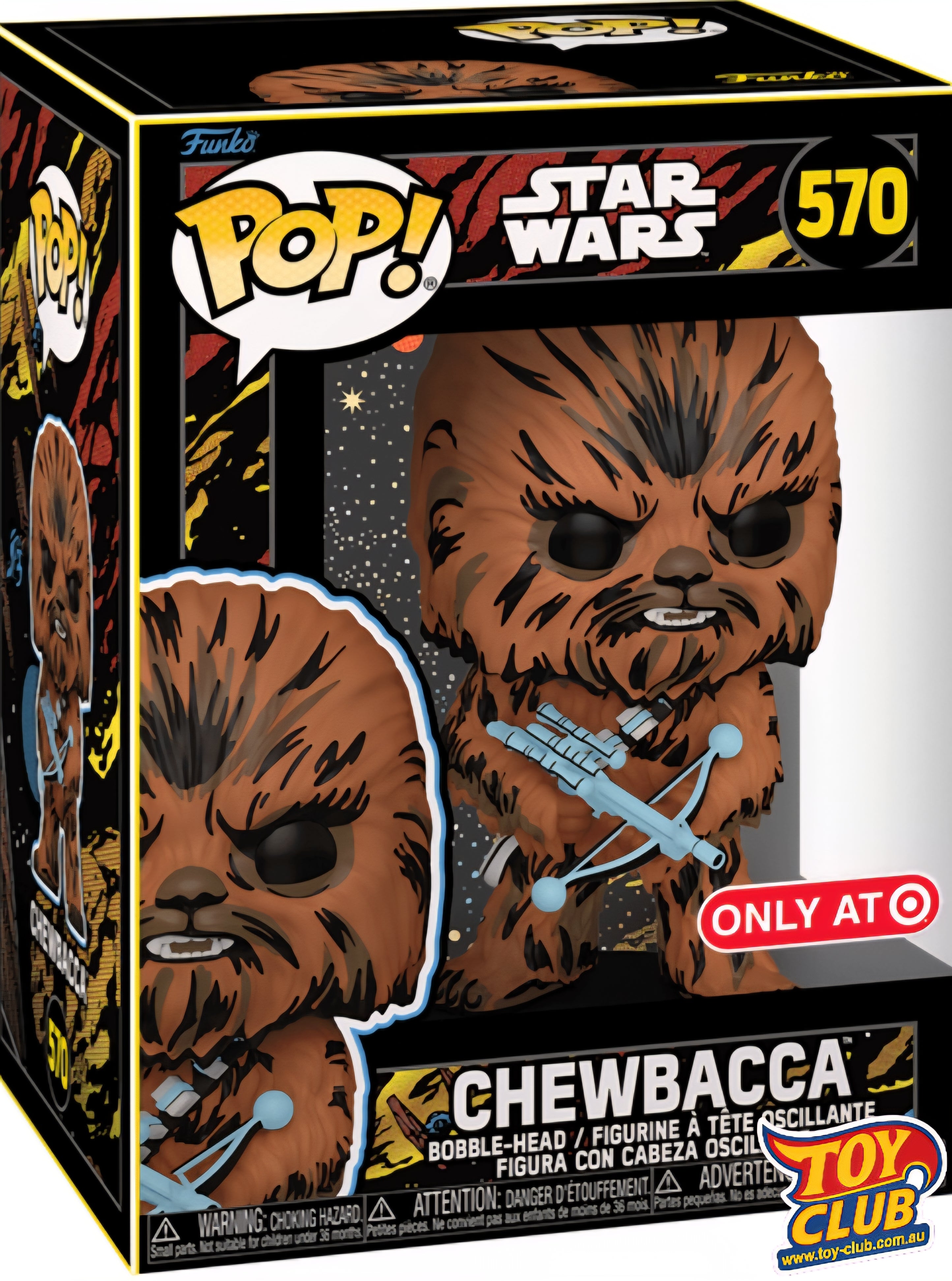 Funko Pop! Star Wars - Retro Series, Chewbacca, US Exclusive Vinyl Figure #570 #66622