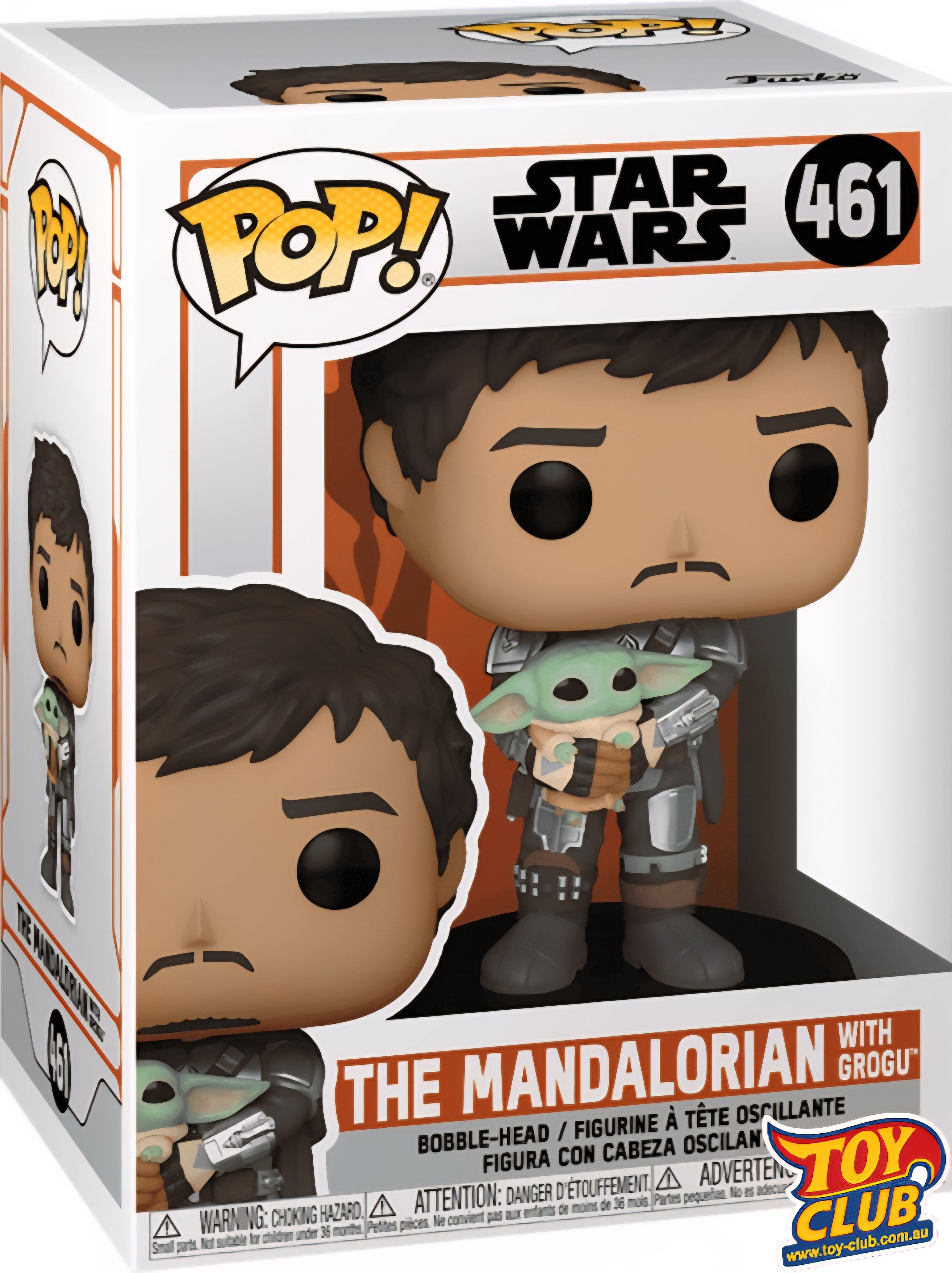 Funko Pop! Star Wars - The Mandalorian with Grogu, Vinyl Figure #461 #54525