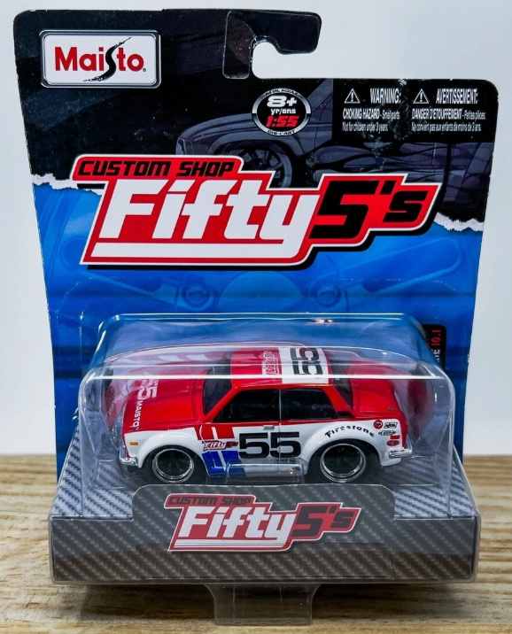 Maisto Custom Shop Fifty5's 1972 Datsun 510 BRE 1:55 scale