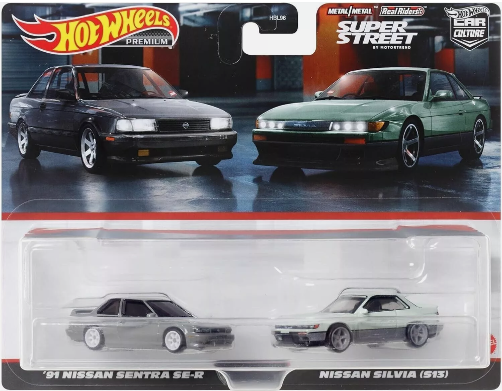 Hot Wheels Car Culture Super Street Twin Pack Nissan Silvia (S13) / '91 Nissan Sentra SE-R