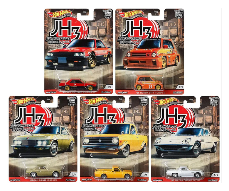 Hot Wheels Premium Car Culture Japan Historics 3 - Complete Set