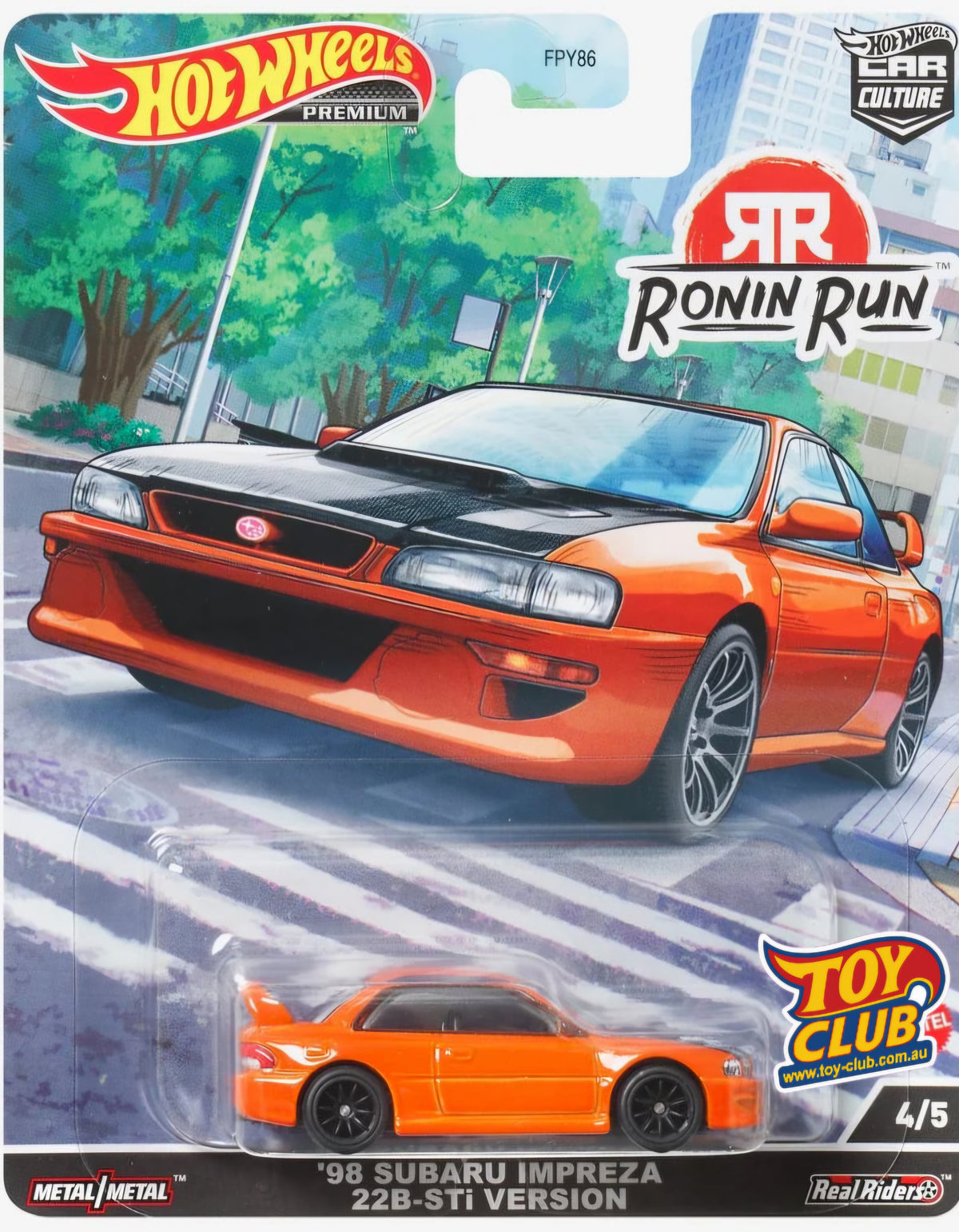 Hot Wheels Premium Ronin Run '98 Subaru Impreza 22B STi