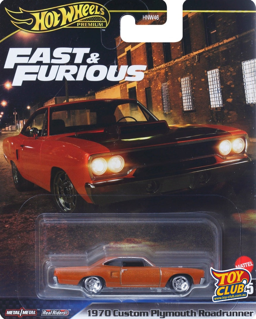 Hot Wheels Fast & Furious Premium Mix 1970 Custom Plymouth Road Runner 4/5 Real Riders