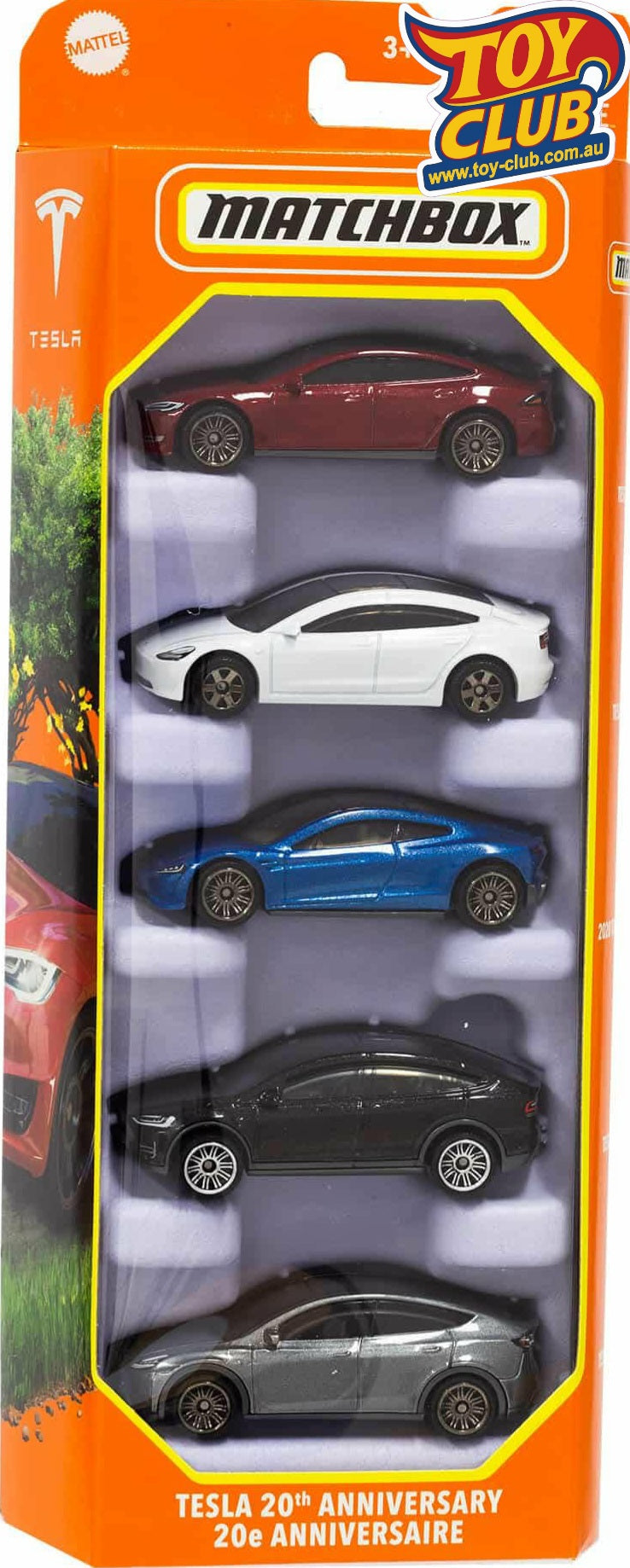 Matchbox - 2023 Tesla 20th  Anniversary - 5 Pack