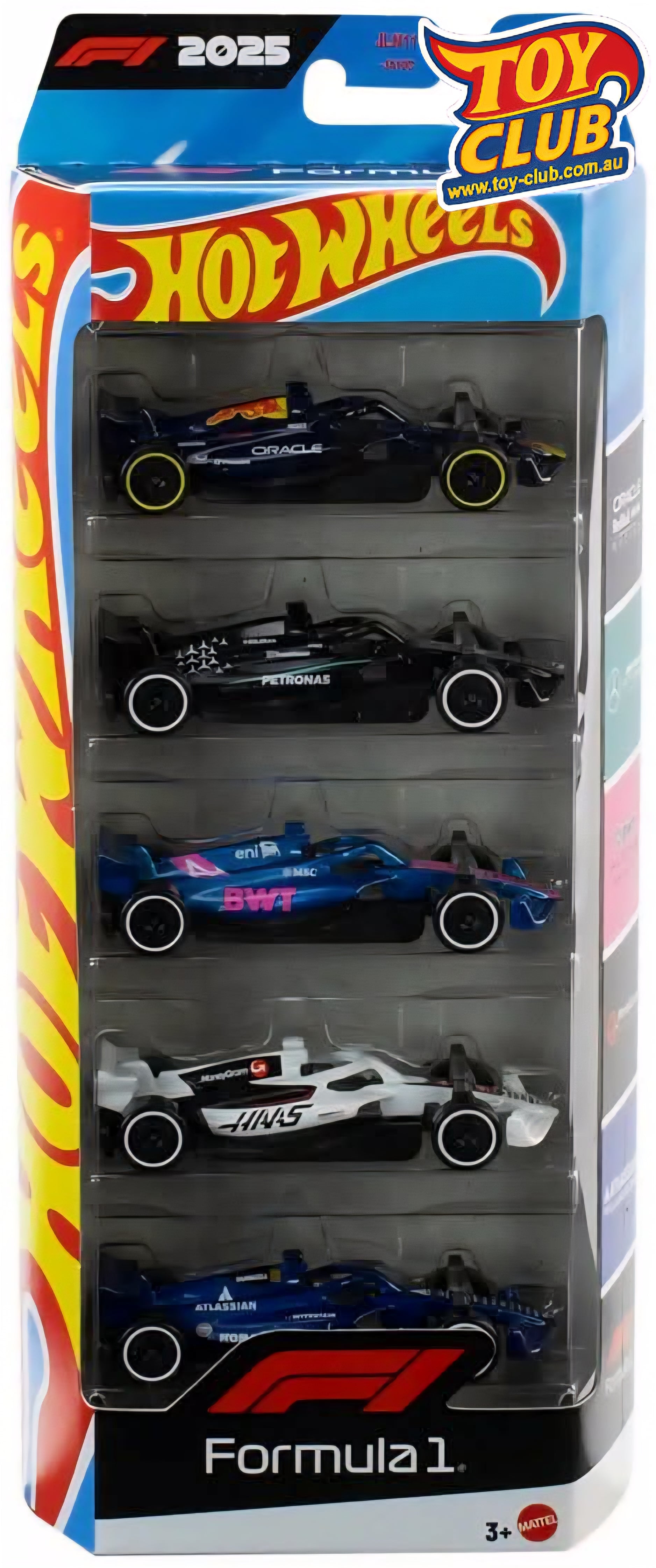Hot Wheels - Formula 1 - F1 2025 - 5 Pack