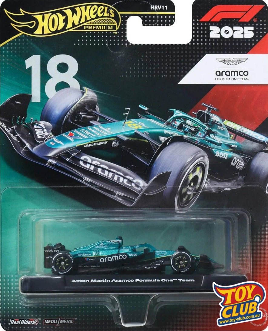 Hot Wheels Lance Stroll Aston Martin Formula 1 F1 #18 Premium Car
