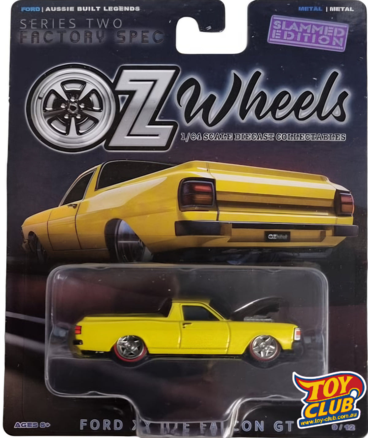 OZ Wheels Series 2 Factory Spec Ford XY Falcon GT Ute Slammed Edition #9/12 1:64 Diecast