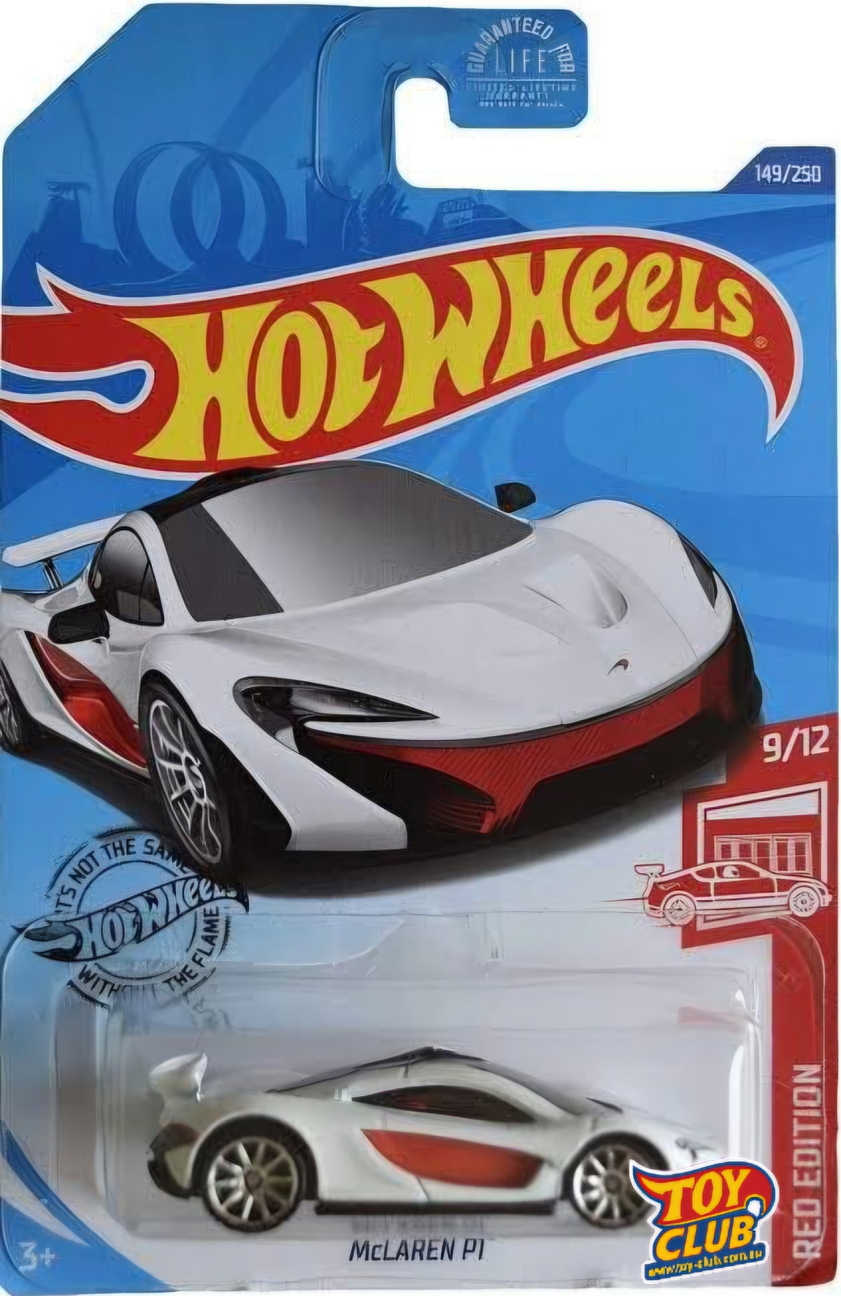 Hot Wheels McLaren P1 - Red Edition 9/12 - White 149/250 (Soft Corner)