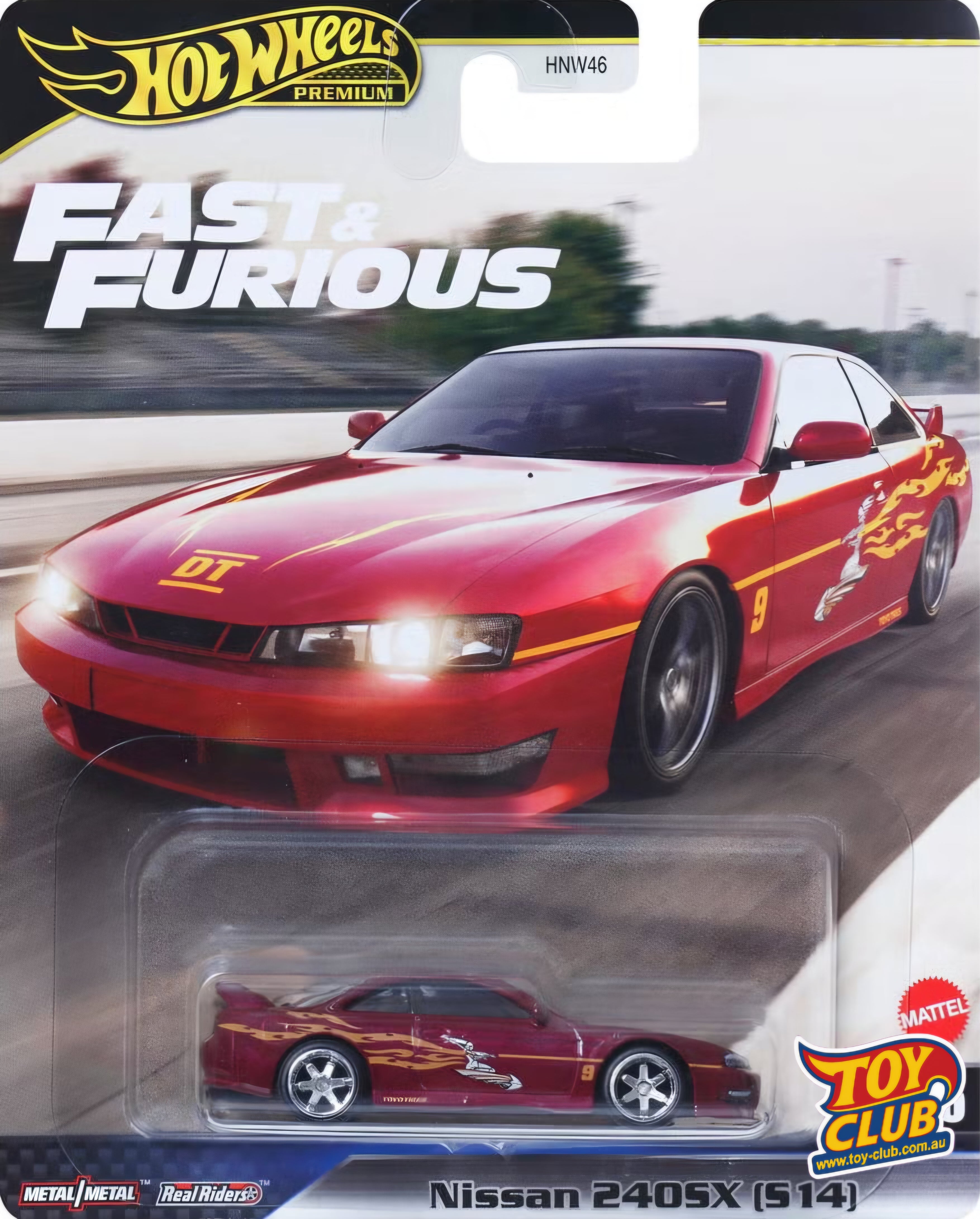 Hot Wheels Fast & Furious Premium Mix Nissan 240SX (S14) 1/5 Real Riders