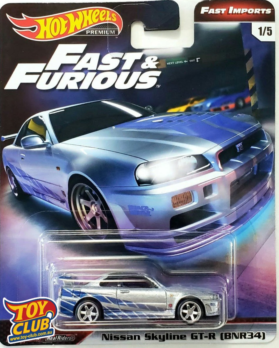 Hot Wheels Fast & Furious Fast Imports Nissan Skyline GTR (BNR34) 1/5