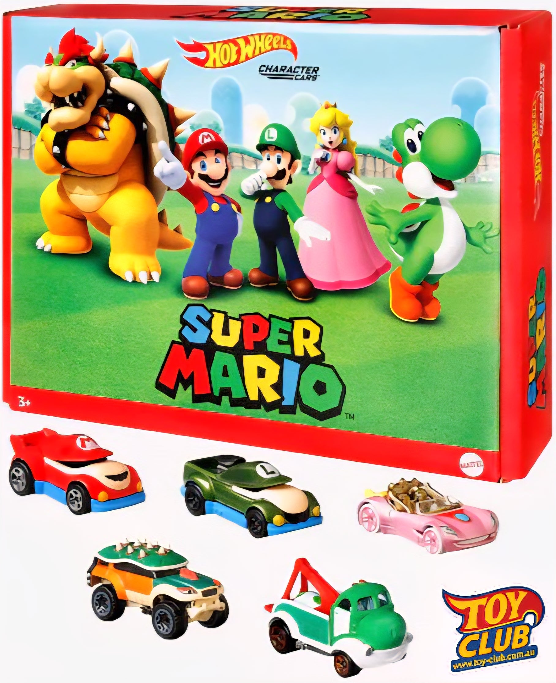 Hot Wheels - Super Mario Character Cars - 5-Pack