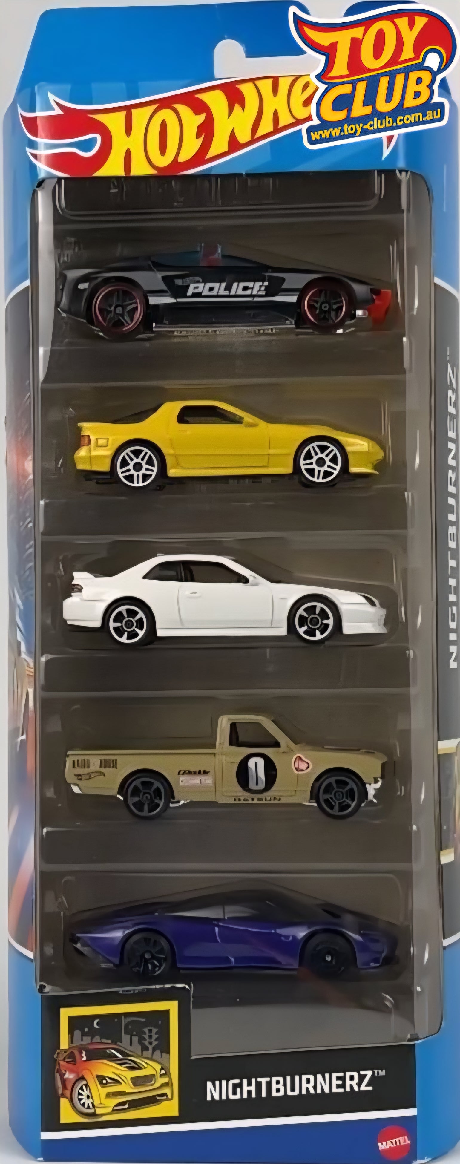 Hot Wheels - 2022 Nightburnerz- 5 Pack