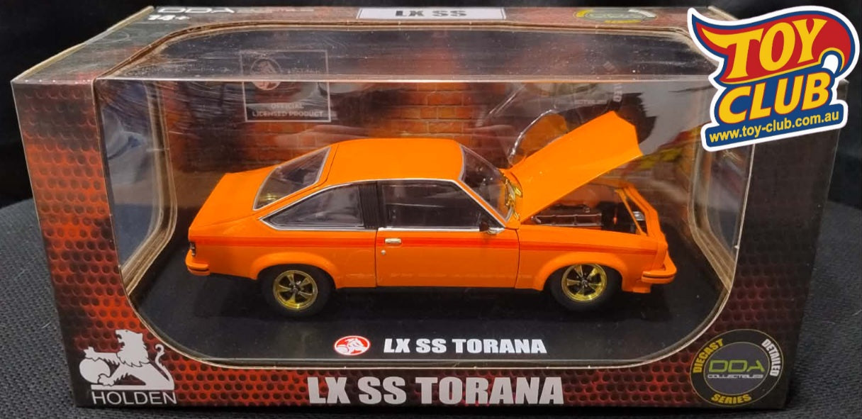 DDA Holden LX SS Torana GOLD CHASE Orange Hatchback 1:24 Scale Model