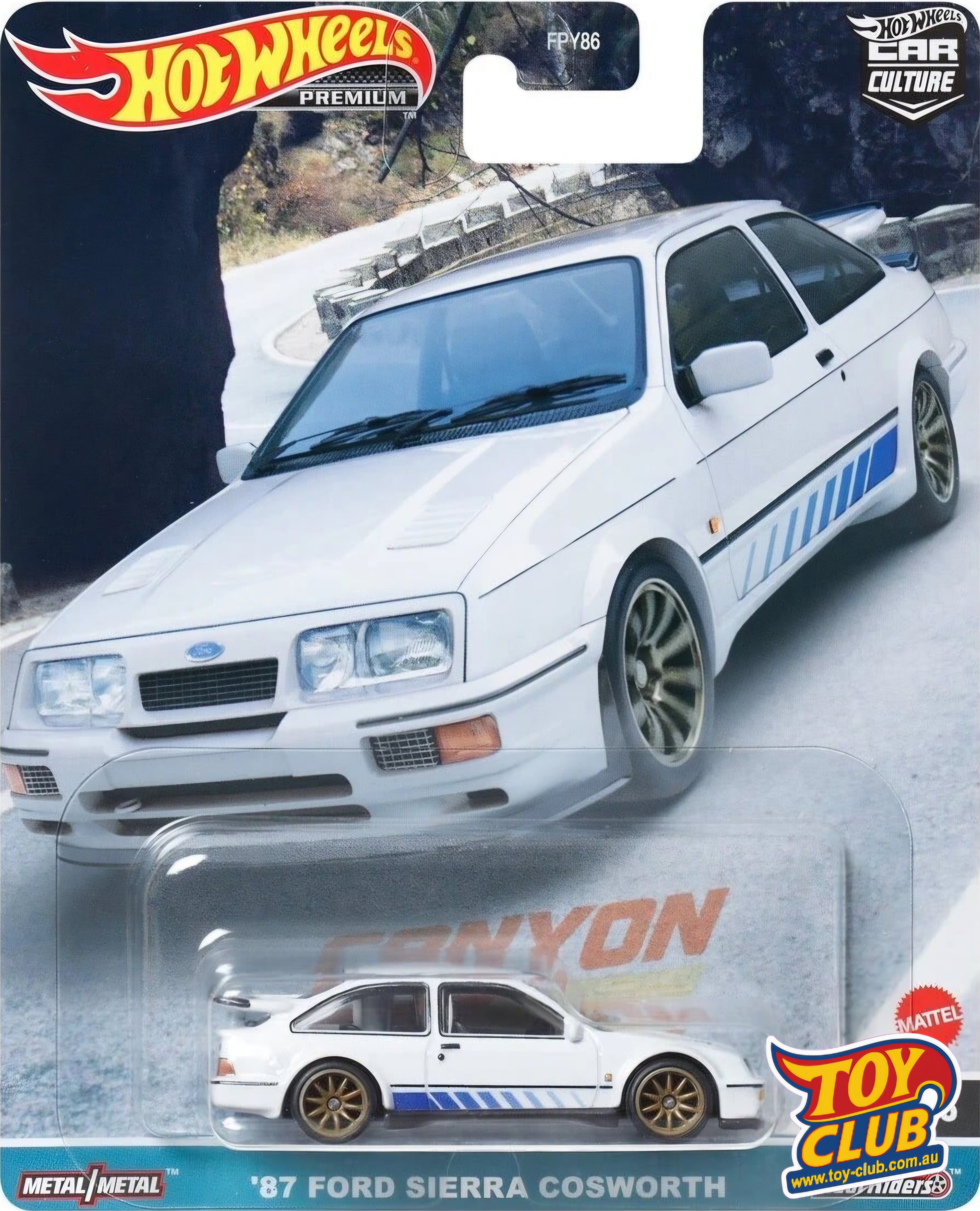 Hot Wheels Premium Car Culture Canyon Warriors Ford Sierra Cosworth Real Riders