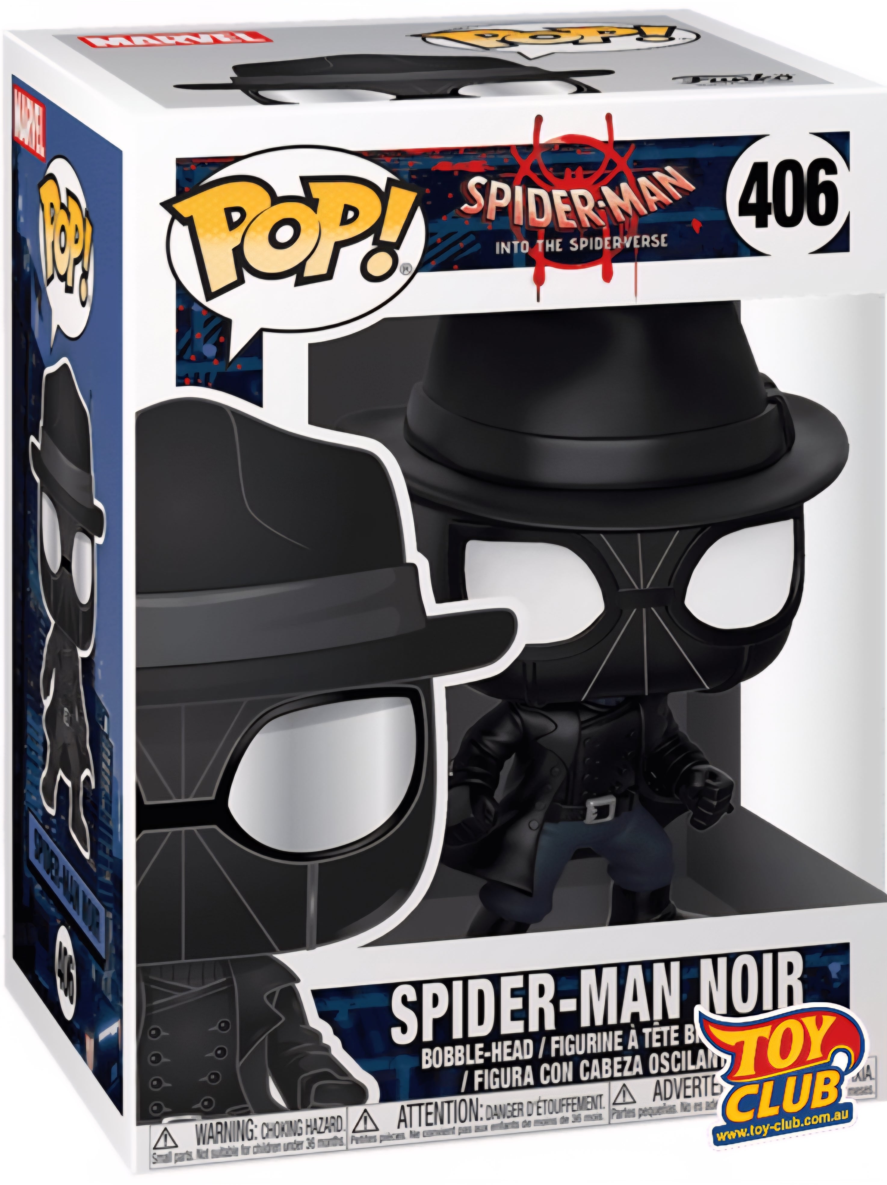 Funko Pop! Marvel - Spiderman Into the Spider Verse - Spider Man Noir, Vinyl Figure #406 #29723
