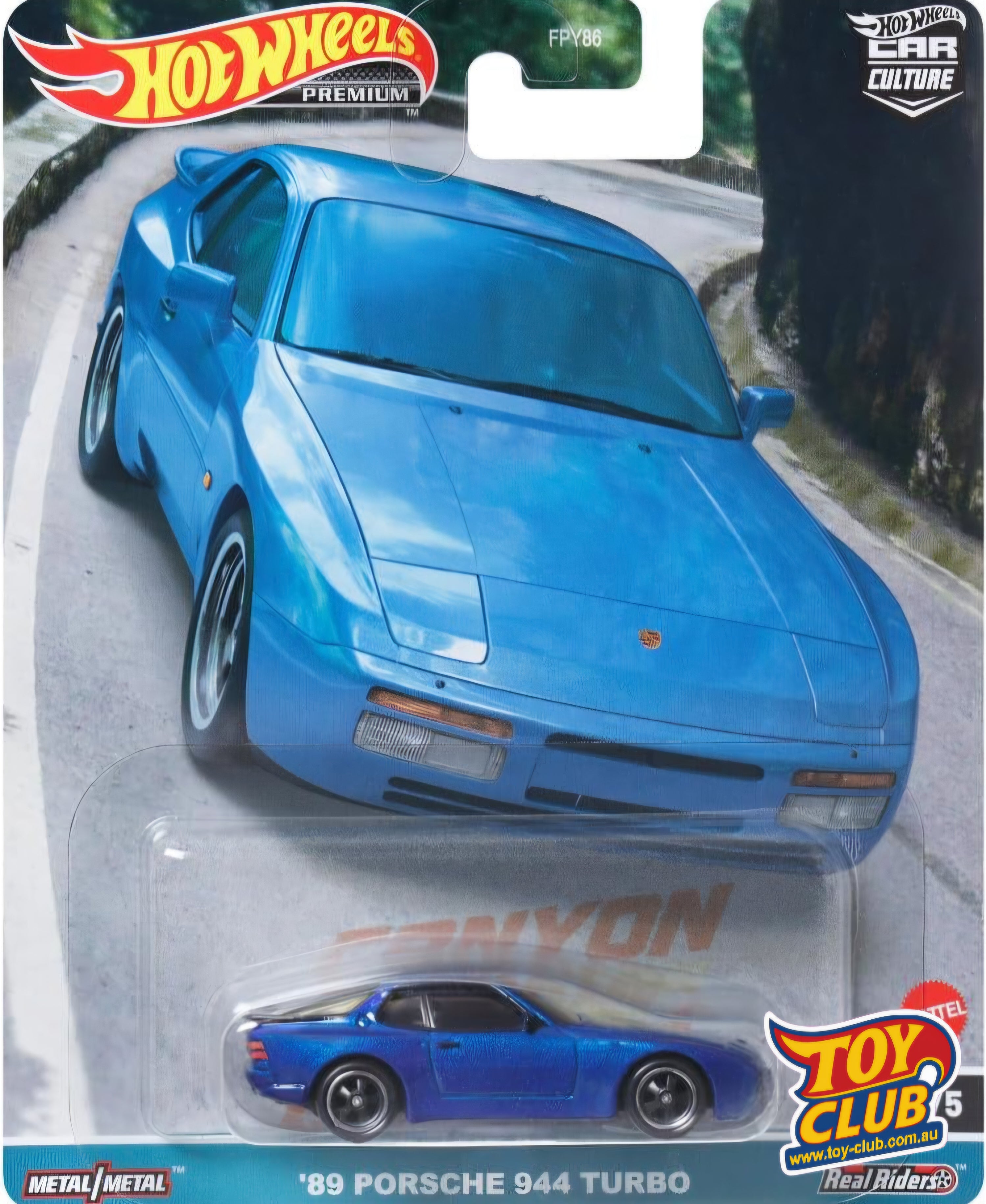 Hot Wheels Premium Car Culture Canyon Warriors '89 Porsche 944 Turbo Real Riders
