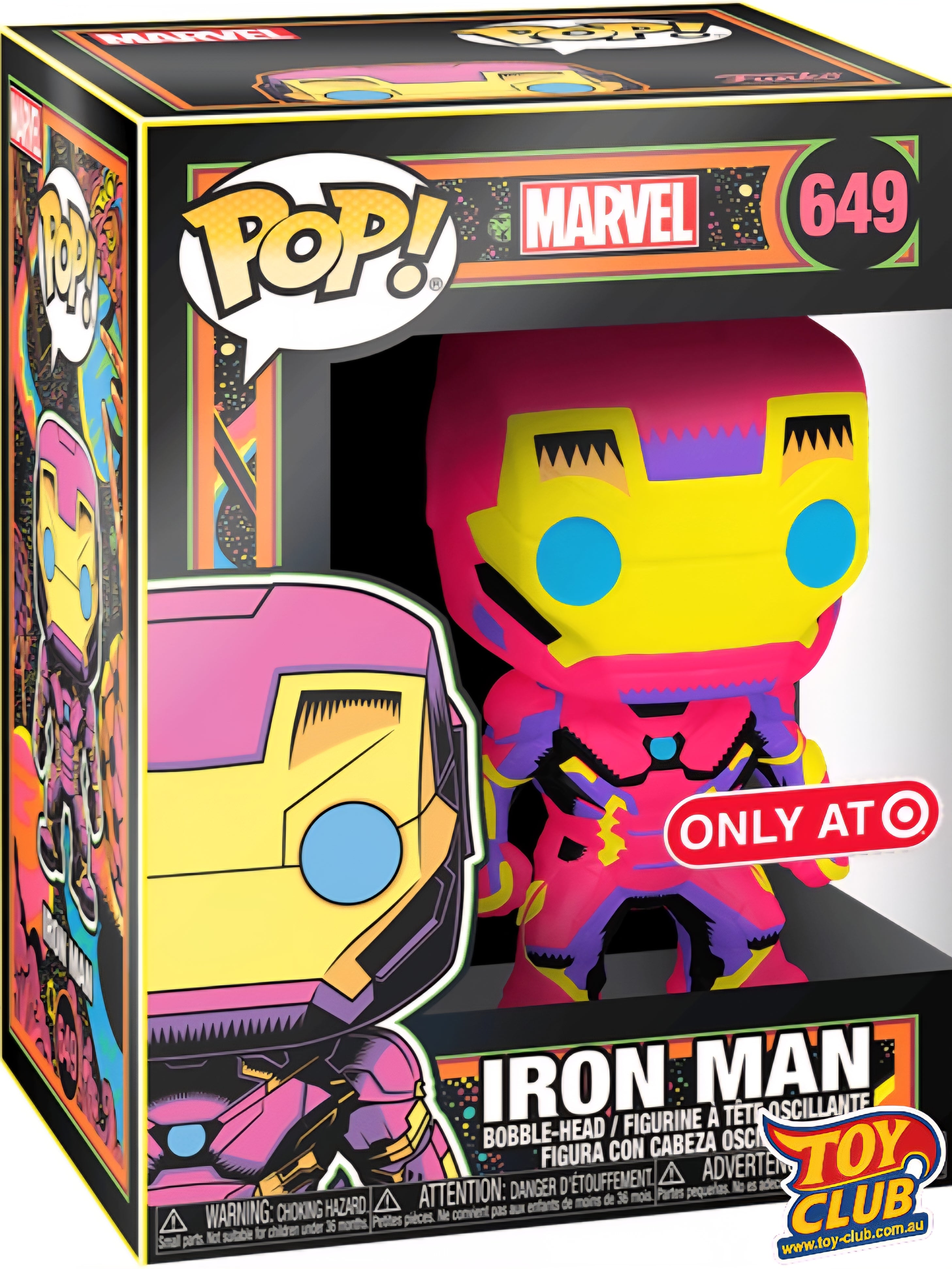 Funko Pop! Marvel - Iron Man Black Light Special Edition - Vinyl Figure #649