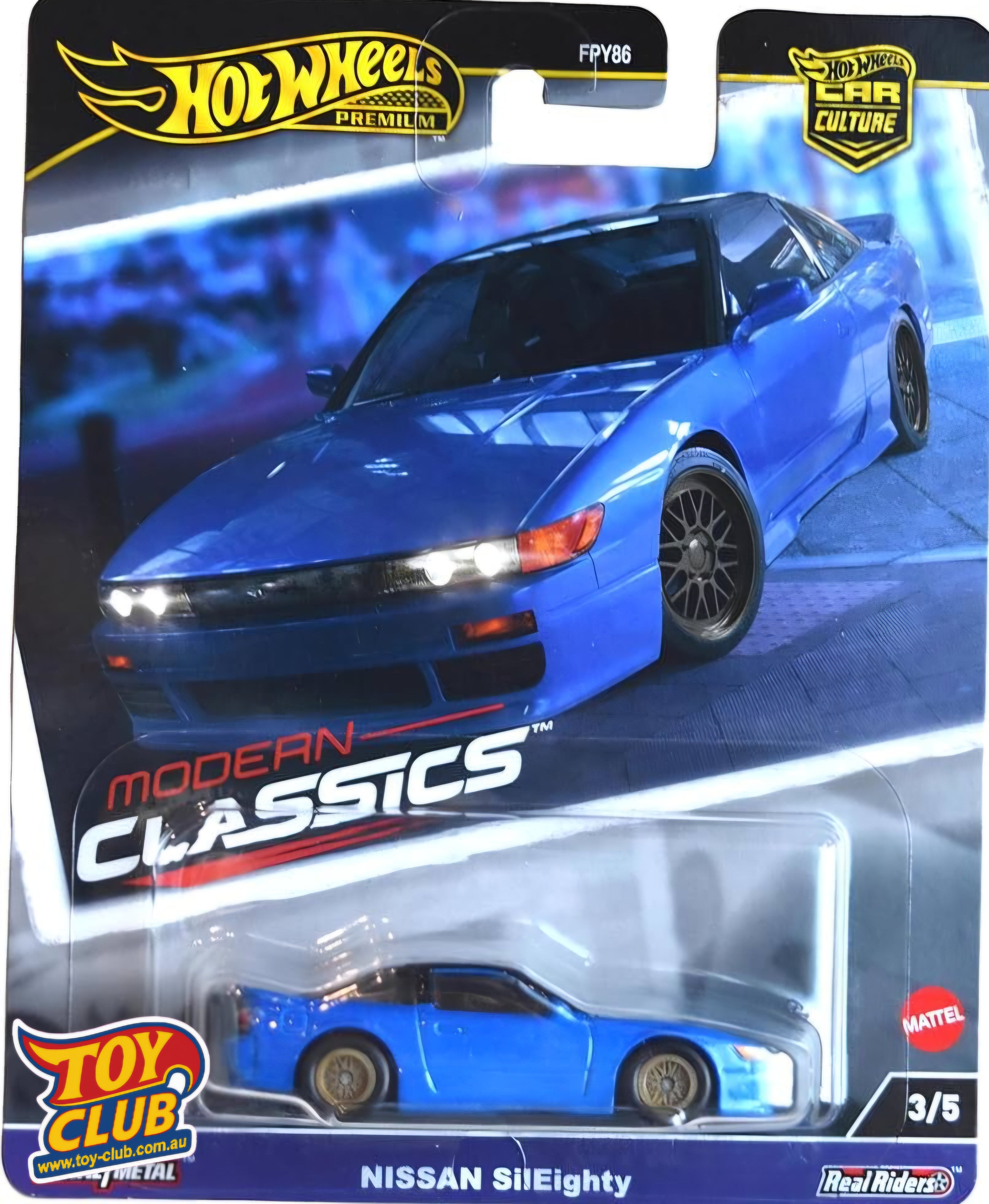 Hot Wheels Premium Car Culture Modern Classics Nissan SilEighty Real Riders