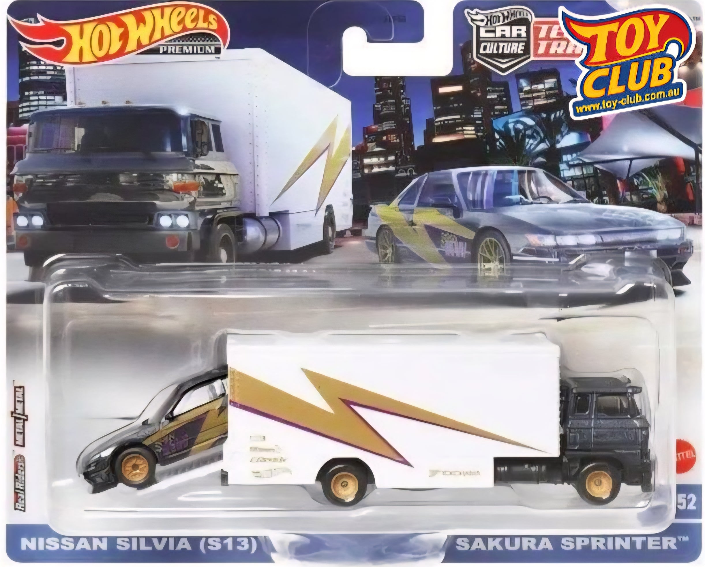 Hot Wheels Premium - Team Transport - Nissan Silvia S13