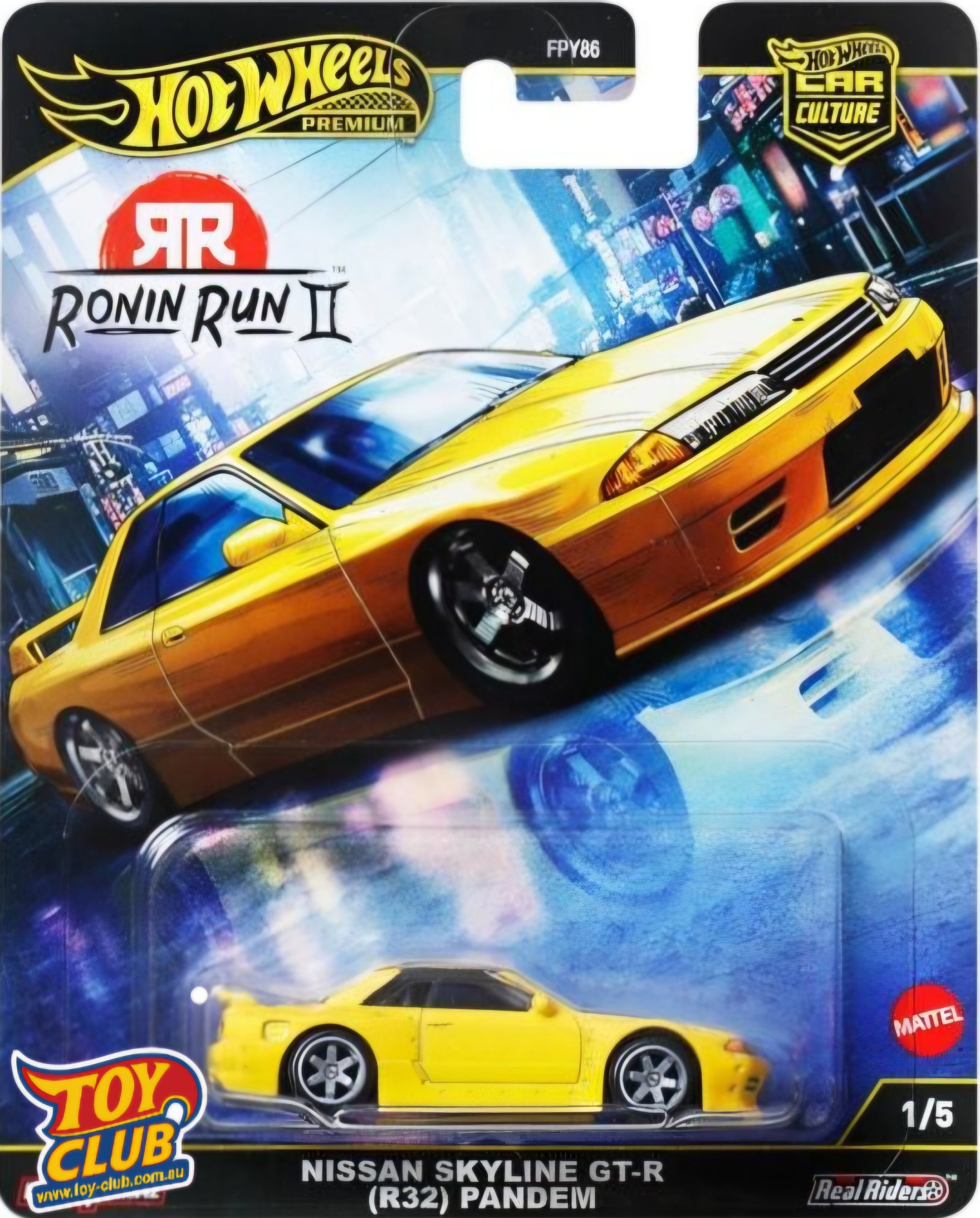 Hot Wheels Premium Car Culture Ronin Run II Nissan Skyline GT-R R32 Pandem Real Riders