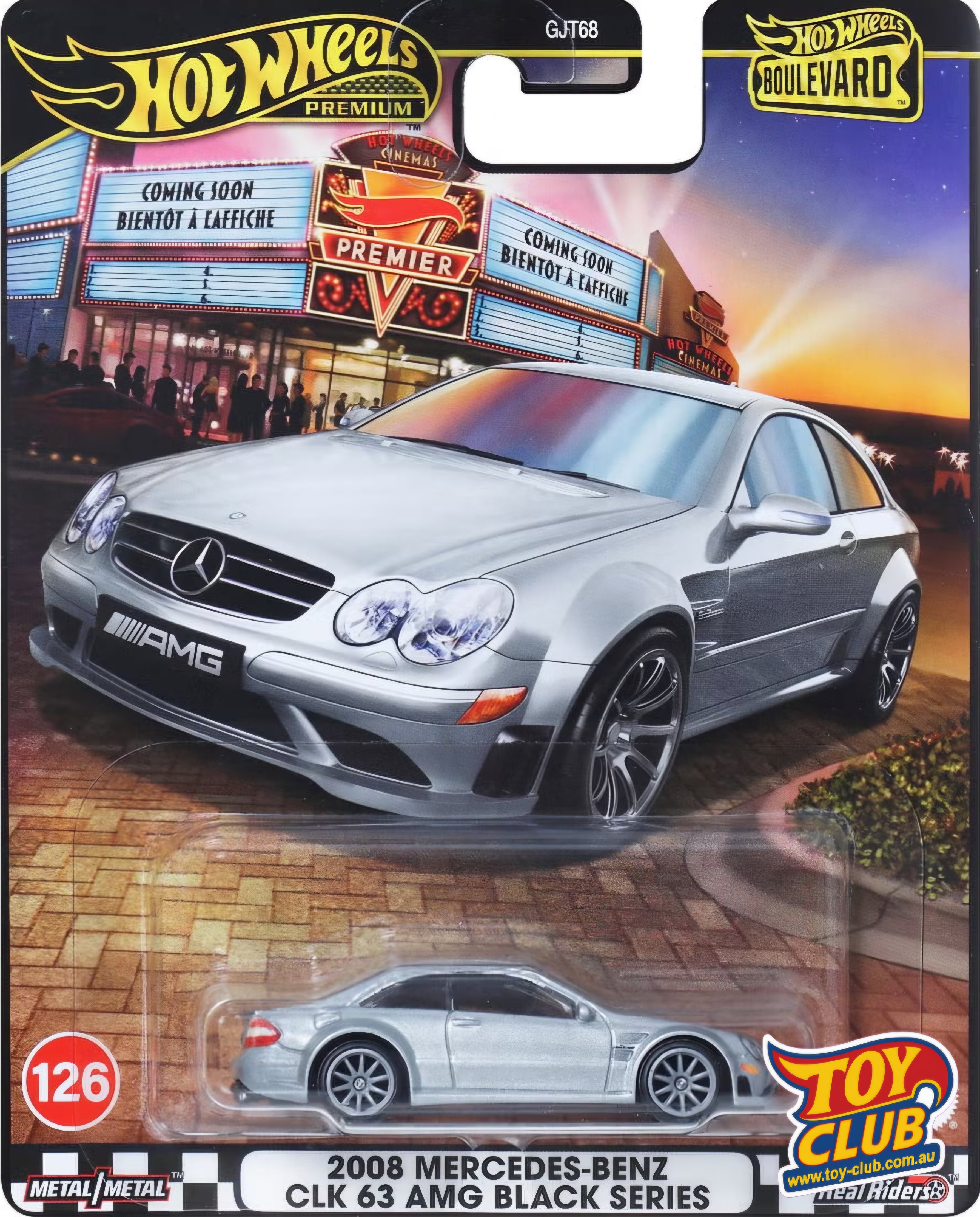 Hot Wheels Premium Boulevard #126 Mercedes-Benz CLK 63 AMG Black Series Real Riders