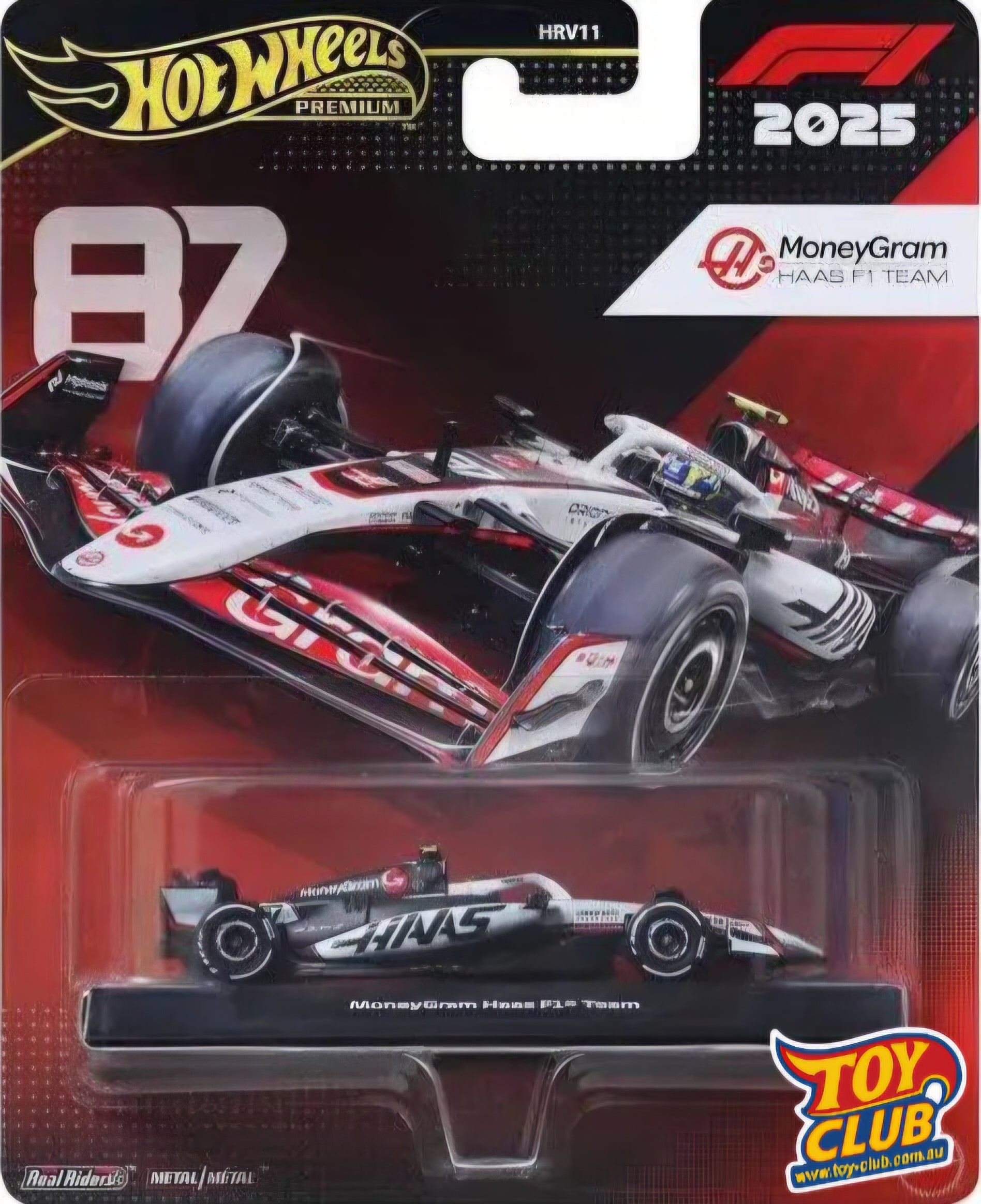 Hot Wheels Oliver Bearman HAAS Formula 1 F1 #87 Premium Car