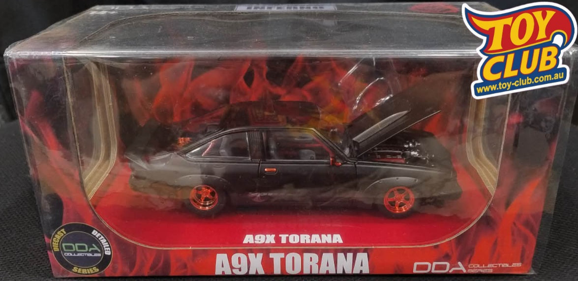 DDA Holden A9X Torana RED CHASE INFERNO Black 1:24 Scale Model