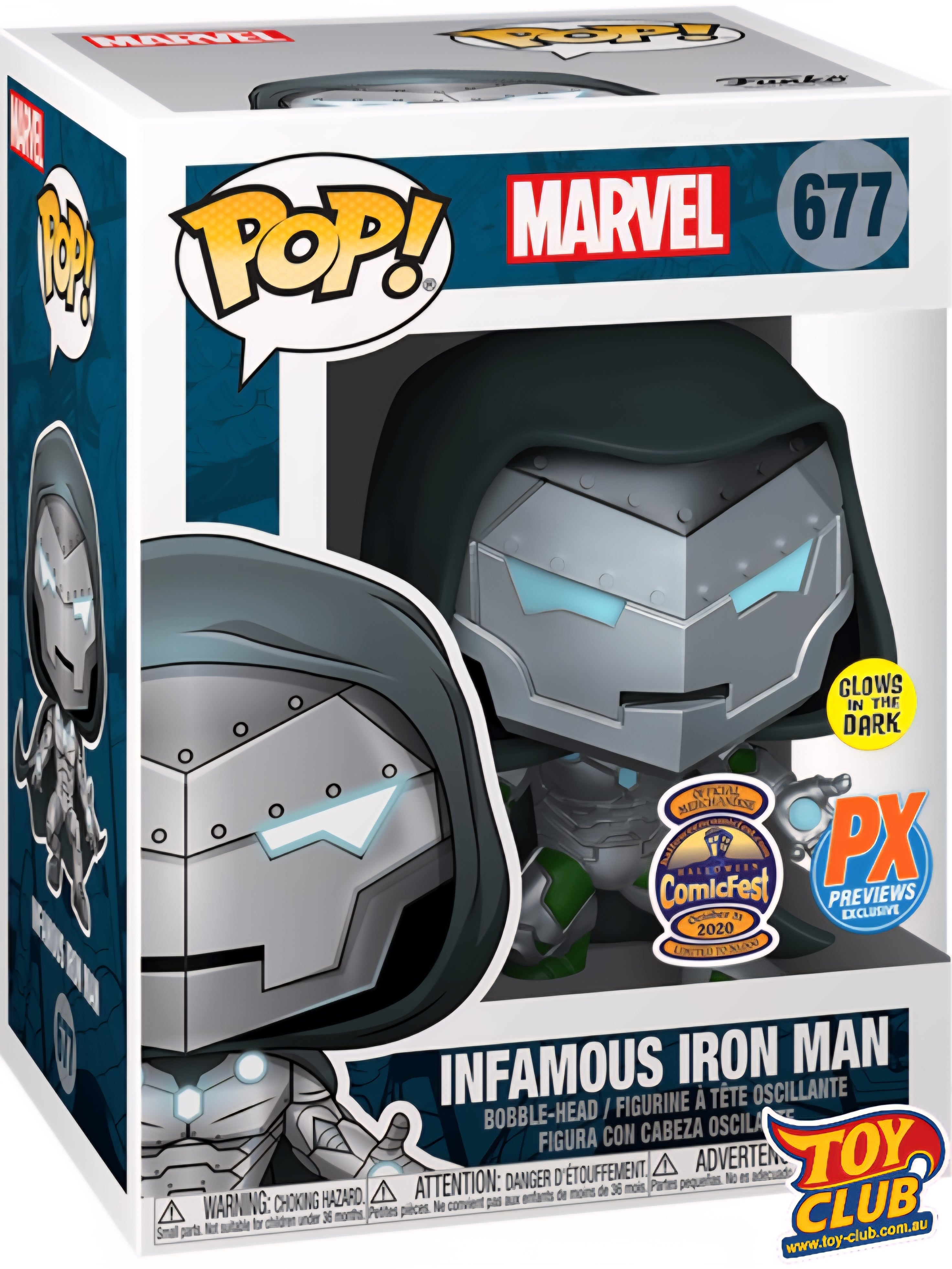 Funko Pop! Marvel - Infamous Iron Man - Glow in the Dark - Vinyl Figure #677