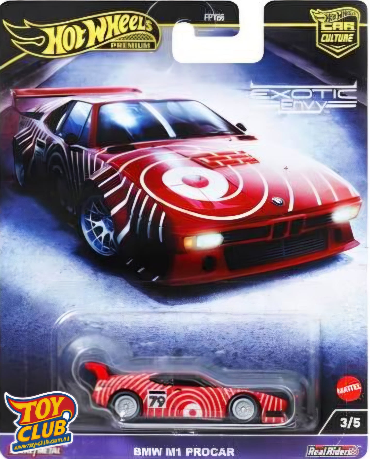 Hot Wheels Premium Car Culture Exotic Envy BMW M1 Procar 3/5 Real Riders