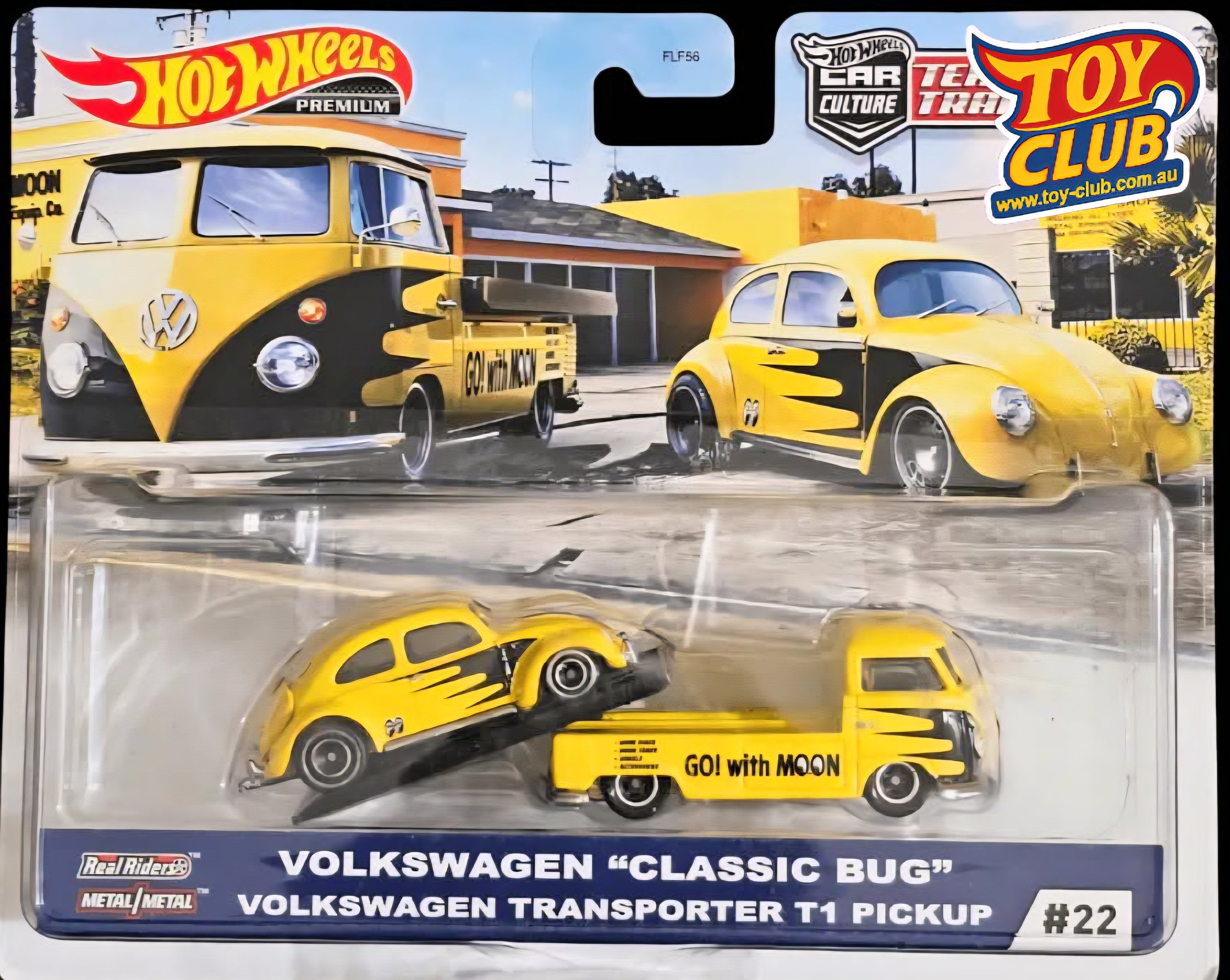 Hot Wheels Premium - Team Transport - Volkswagen Classic Bug / T1 Pickup