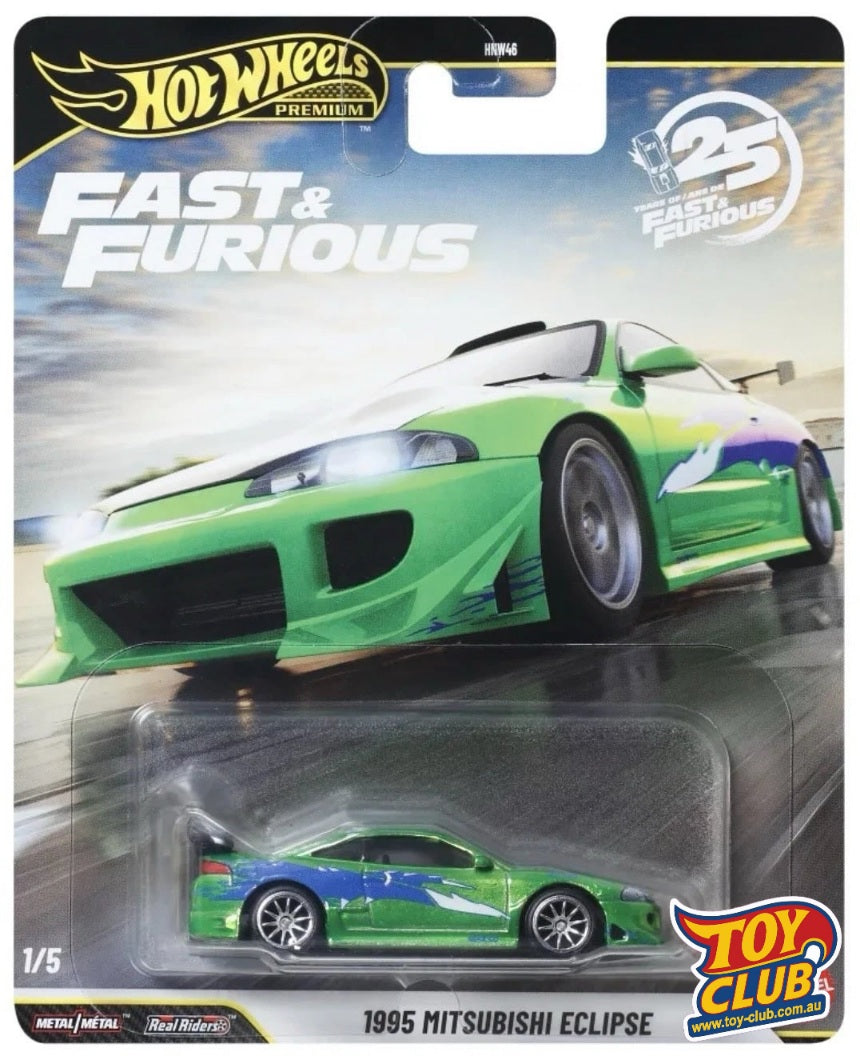 Hot Wheels Fast & Furious CHASE ‘95 Mitsubishi Eclipse Green 25th Anniversary