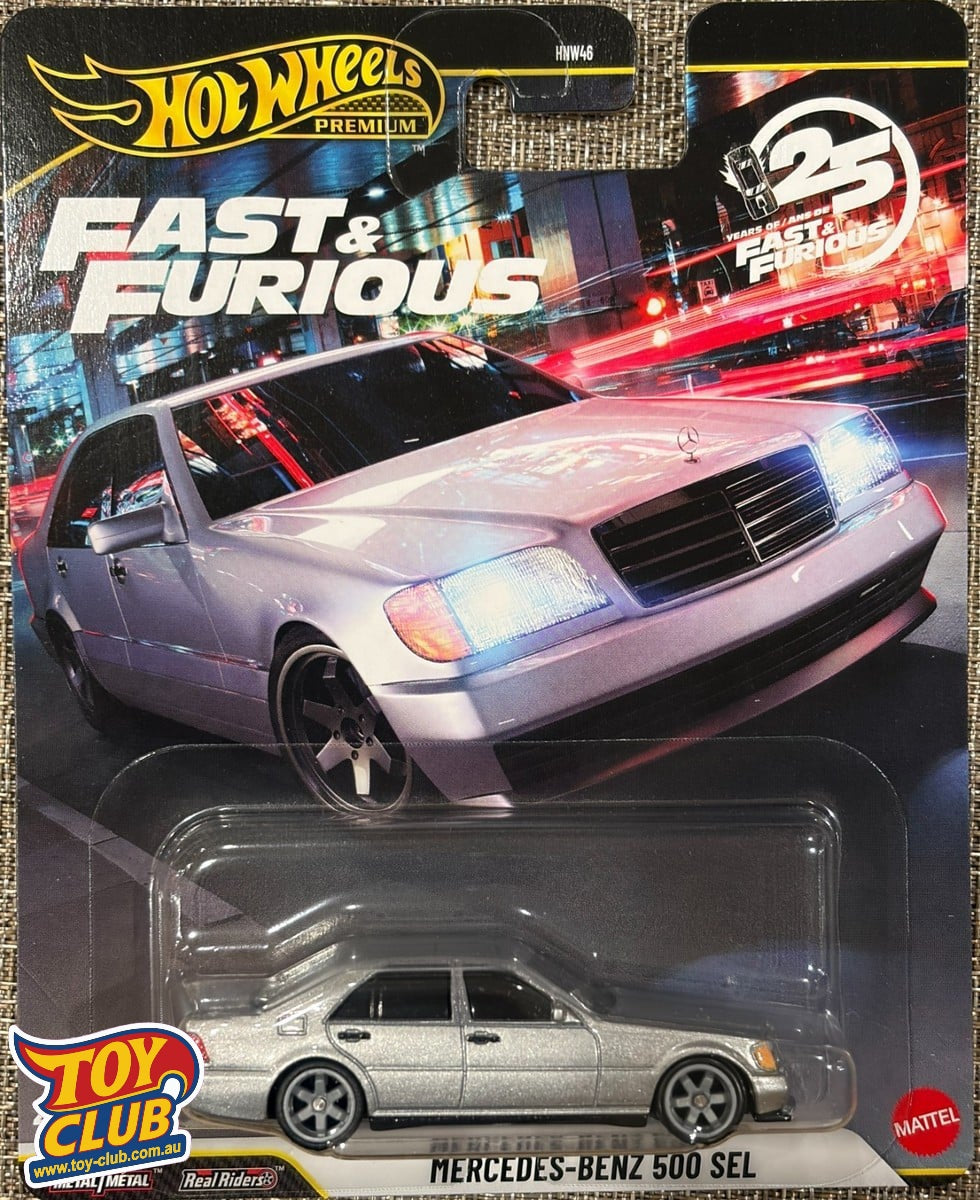 Hot Wheels Premium Fast & Furious 25th Anniversary Mercedes-Benz 500 SEL Real Riders