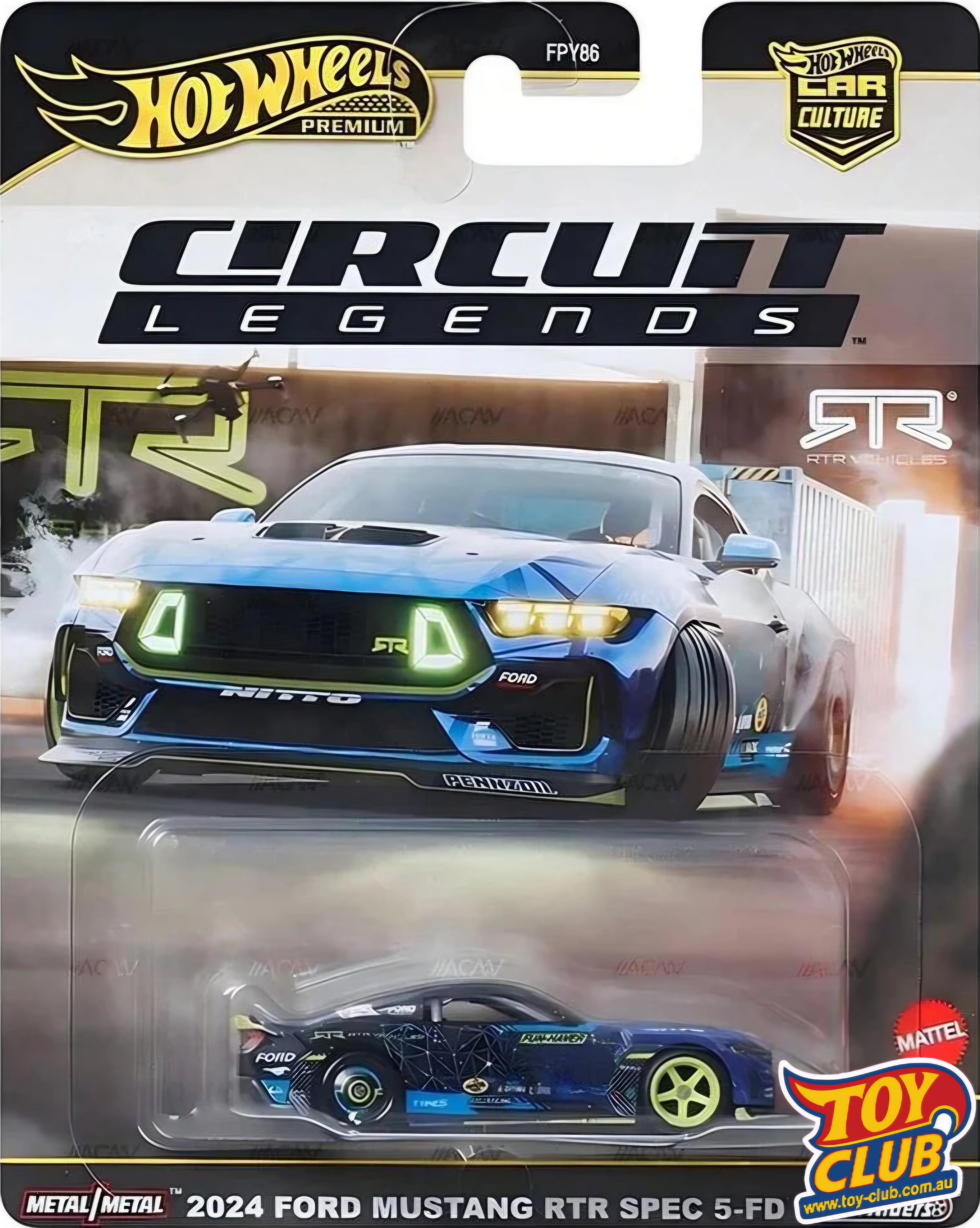 Hot Wheels Premium Car Culture Circuit Legends 2024 Ford Mustang RTR Spec 5-FD 1/5 Real Riders