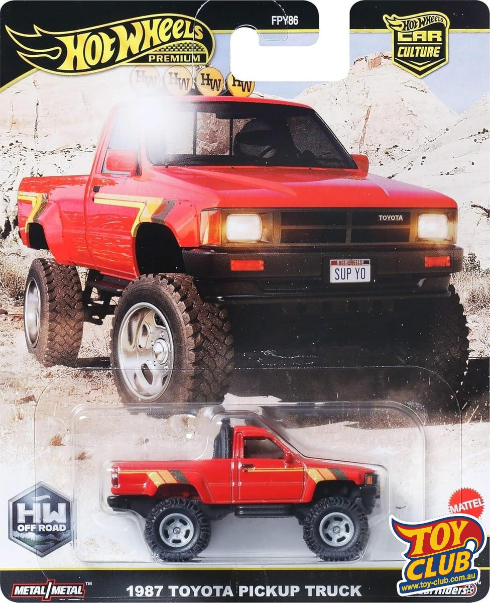 Hot Wheels Premium Car Culture HW Off Road 1987 Toyota Pickup Truck 1/5 Real Riders 2025