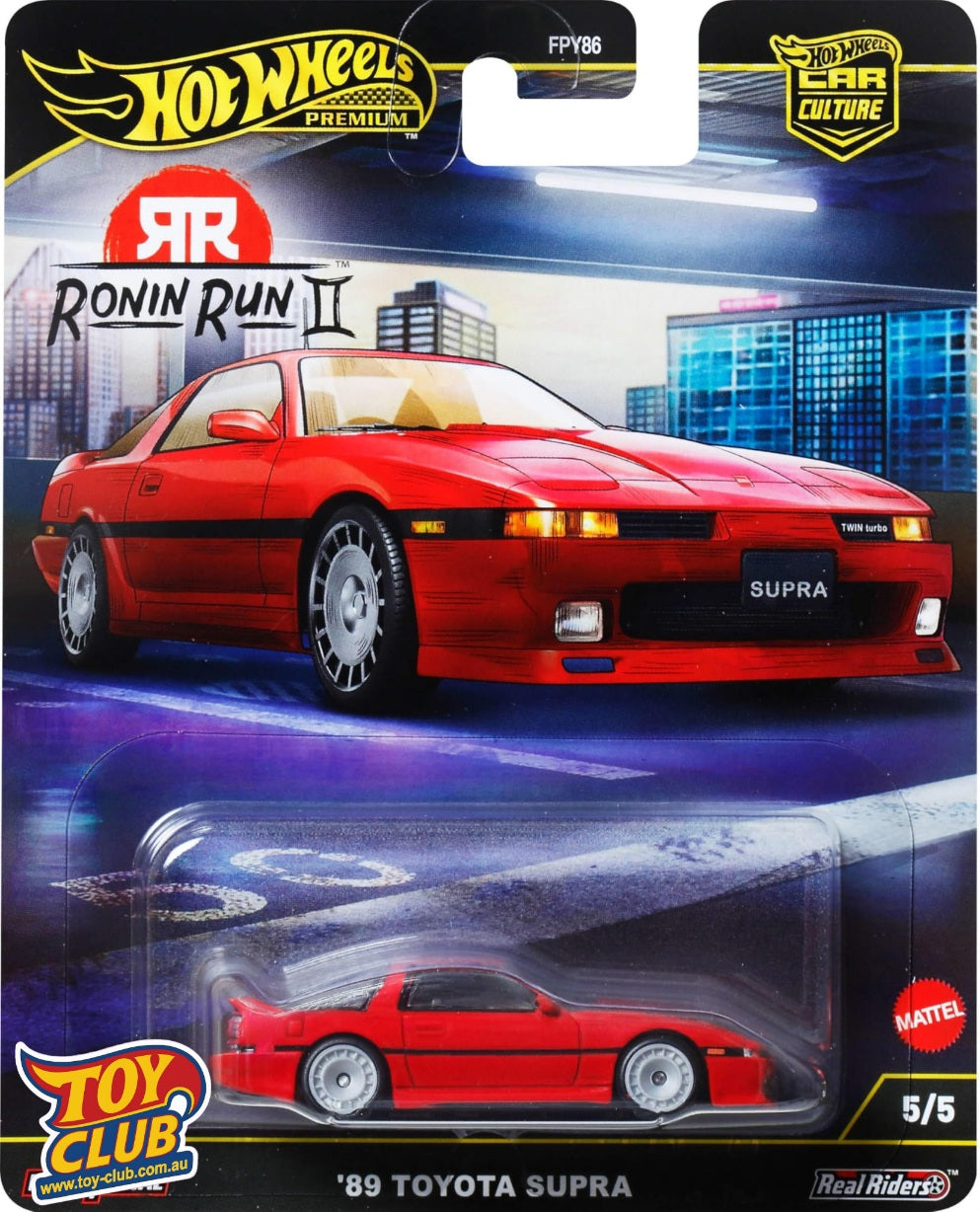 Hot Wheels Premium Car Culture Ronin Run II '89 Toyota Supra A70 Real Riders