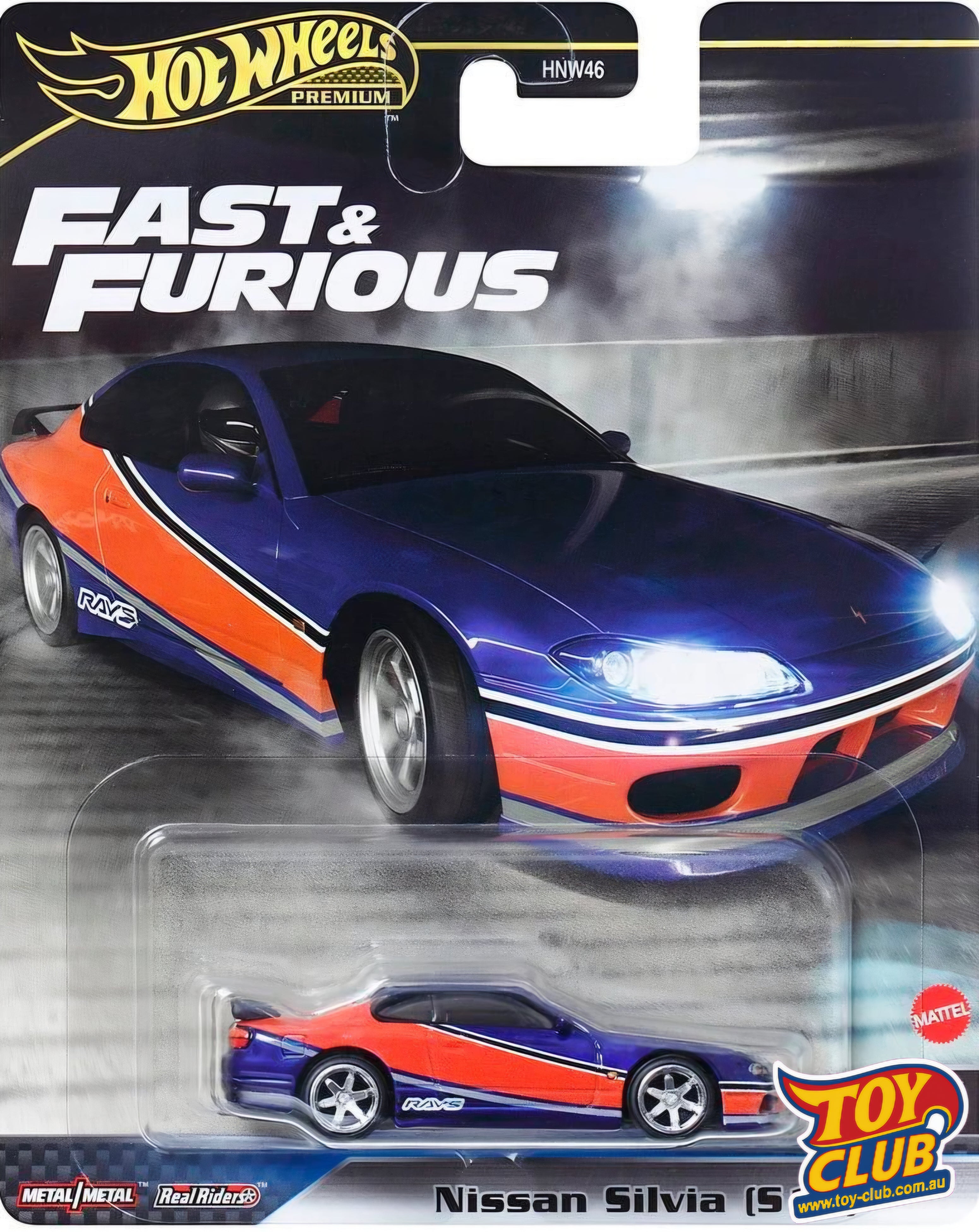 Hot Wheels Fast & Furious Premium Mix Nissan Silvia S15 1/5 Real Riders