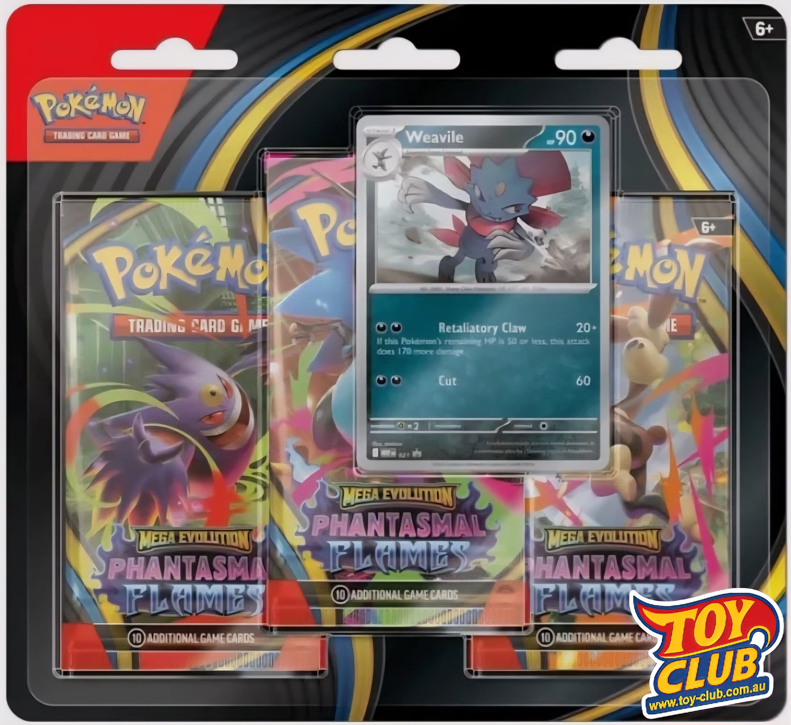 Pokémon TCG - 3 Pack Blister - Phantasmal Flames - New Sealed