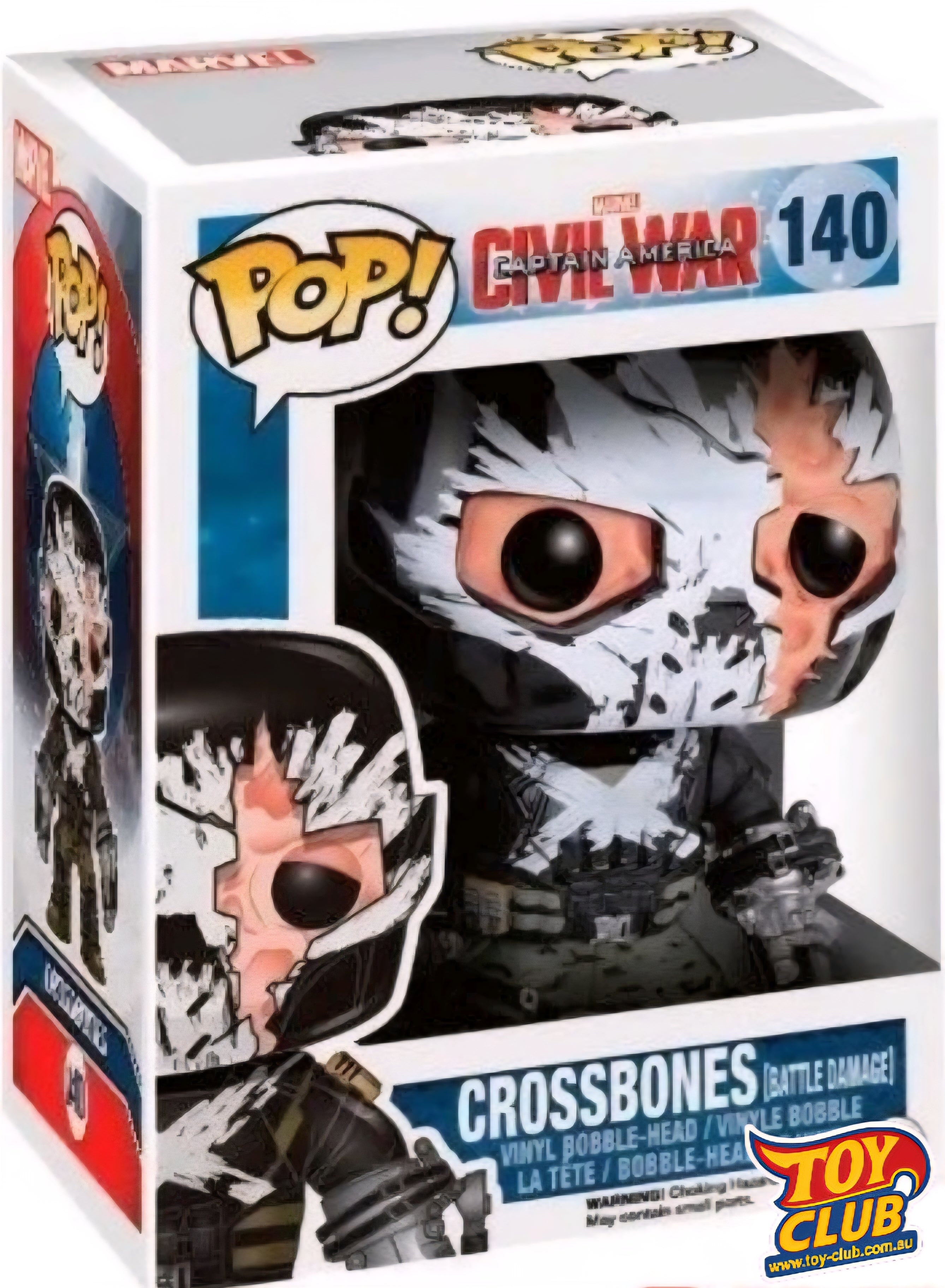 Funko Pop! Marvel - Captain America - Crossbones Battle Damage - Vinyl Figure #140