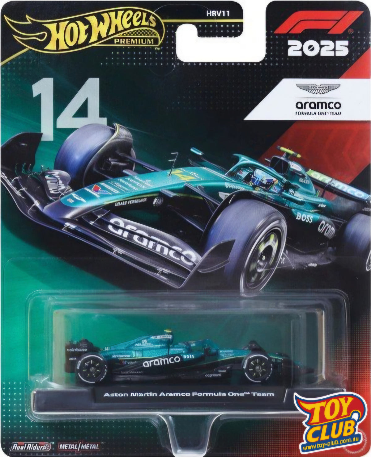 Hot Wheels Aston Martin Formula 1 F1 Fernando Alonso #14 Premium 1:64