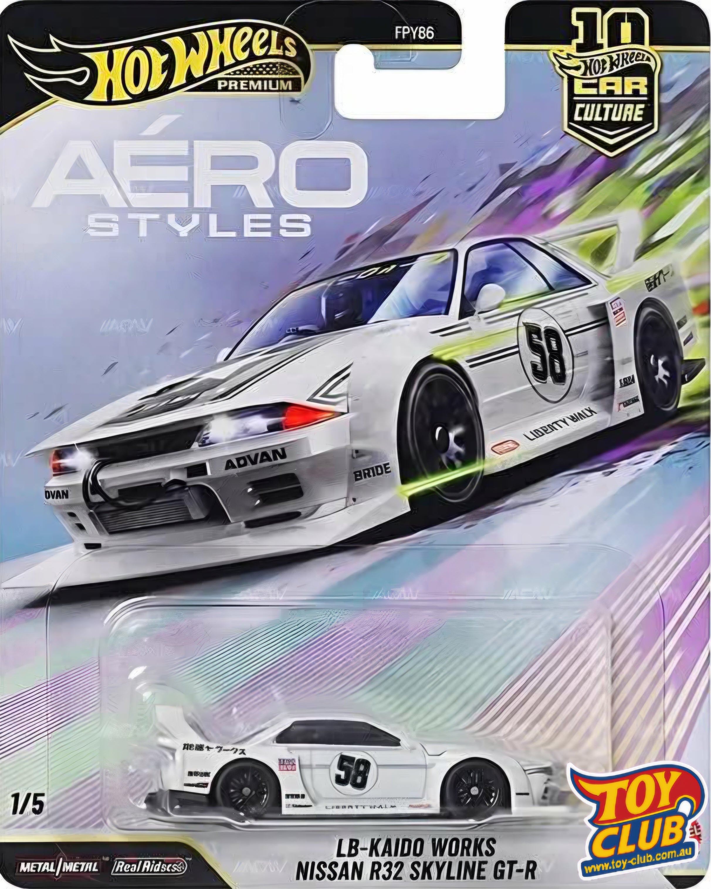 Hot Wheels LB-Kaido Works Nissan R32 Skyline GT-R - Aero Styles