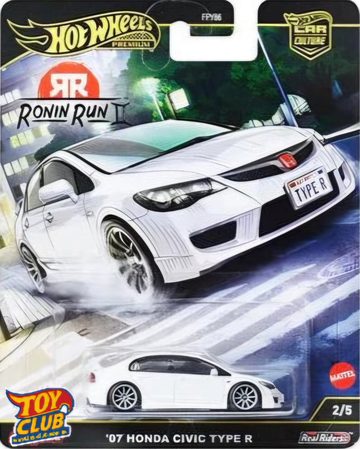 Hot Wheels Premium Car Culture Ronin Run II 2007 Honda Civic Type R FD2 Real Riders