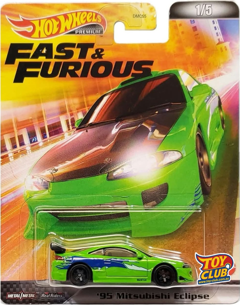 Hot Wheels Premium 2022 Fast & Furious '95 Mitsubishi Eclipse 1/5