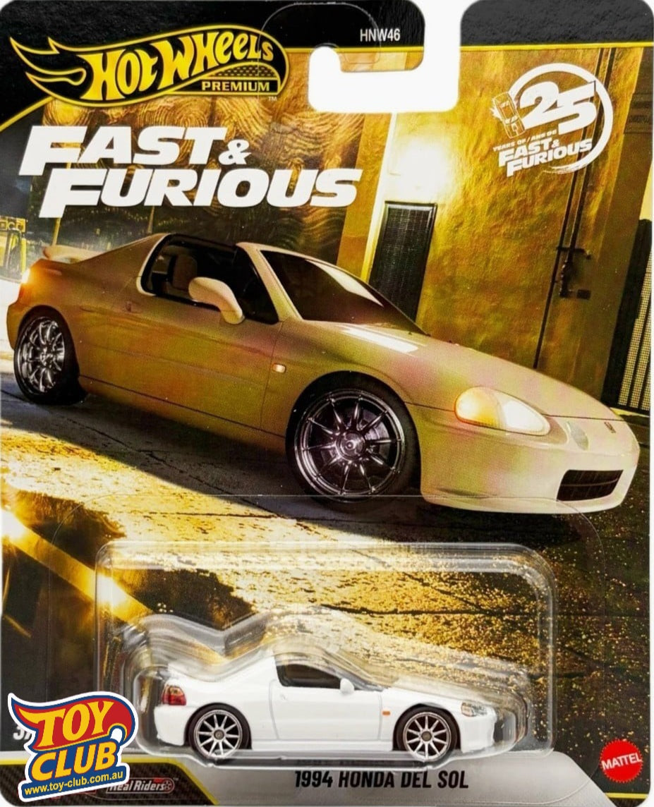Hot Wheels Premium Fast & Furious 25th Anniversary 1994 Honda Del Sol Real Riders