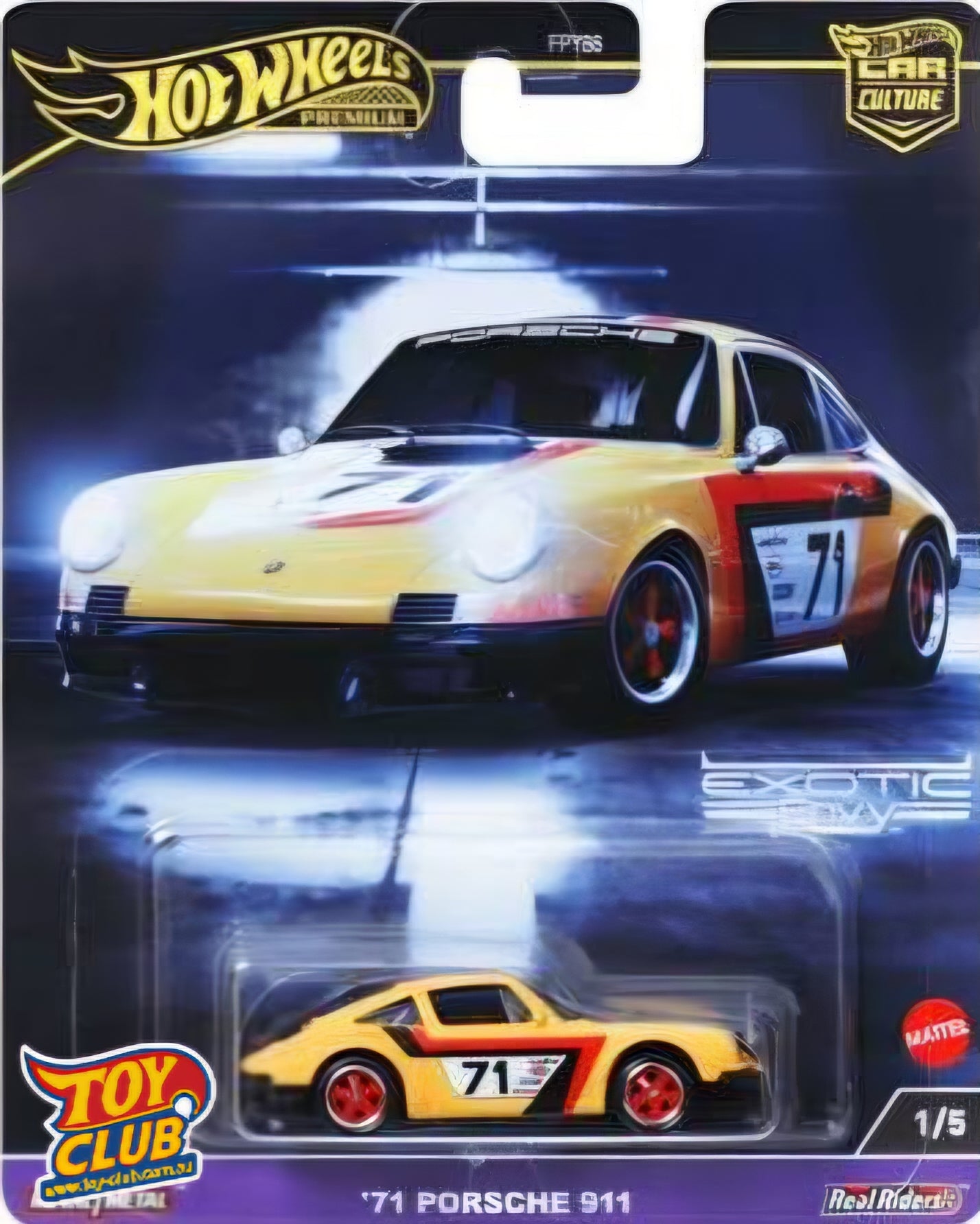 Hot Wheels Premium Car Culture Exotic Envy '71 Porsche 911 5/5 Real Riders 2024