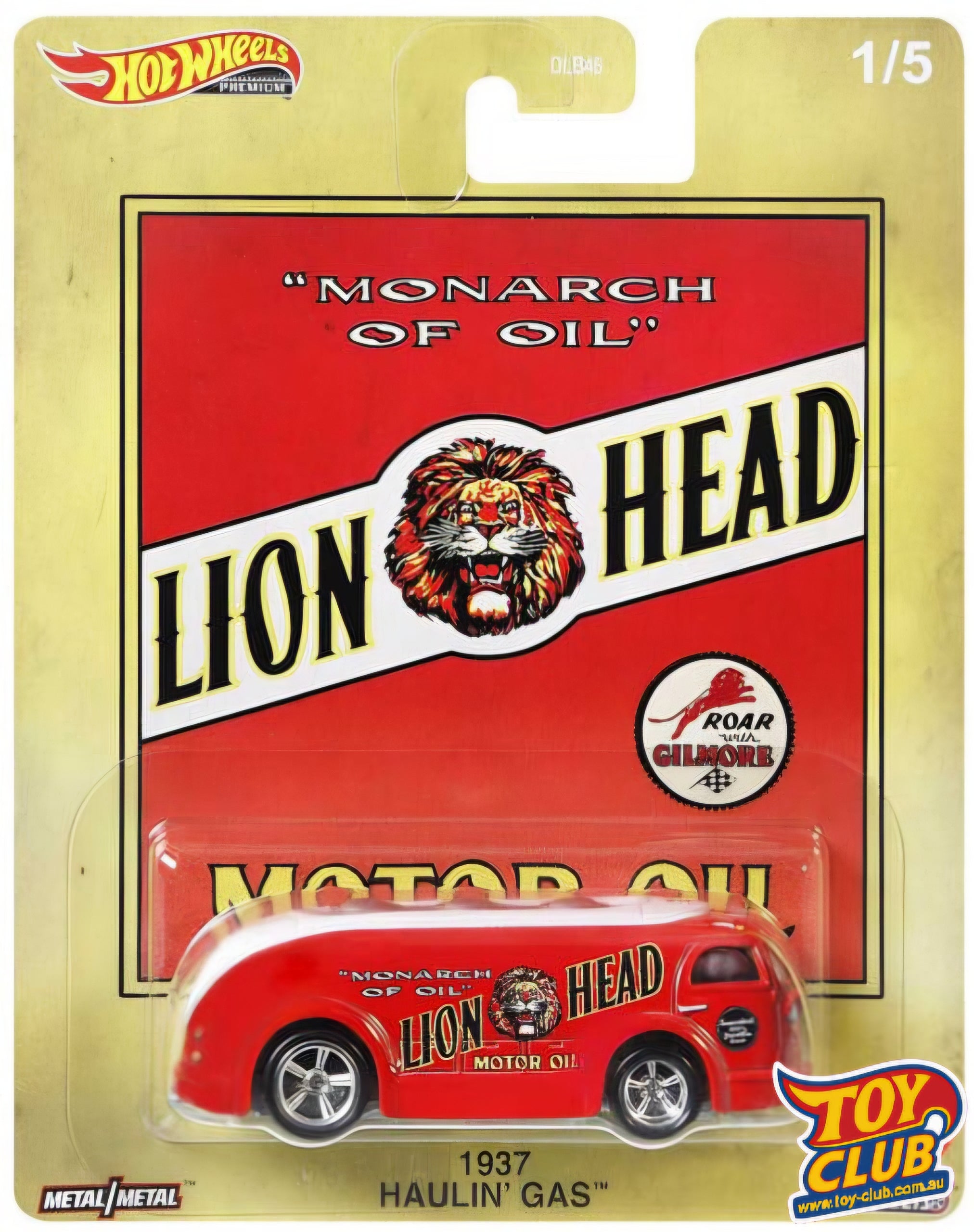 2020 Hot Wheels Premium 1937 Haulin Gas Vintage Oil - 3/5 *minor corner bend*