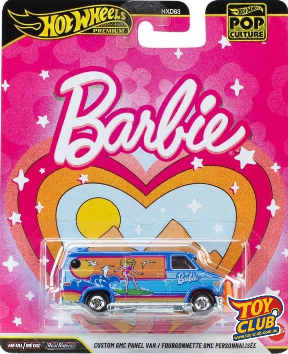 Hot Wheels Premium Pop Culture Barbie Custom GMC Panel Van Real Riders