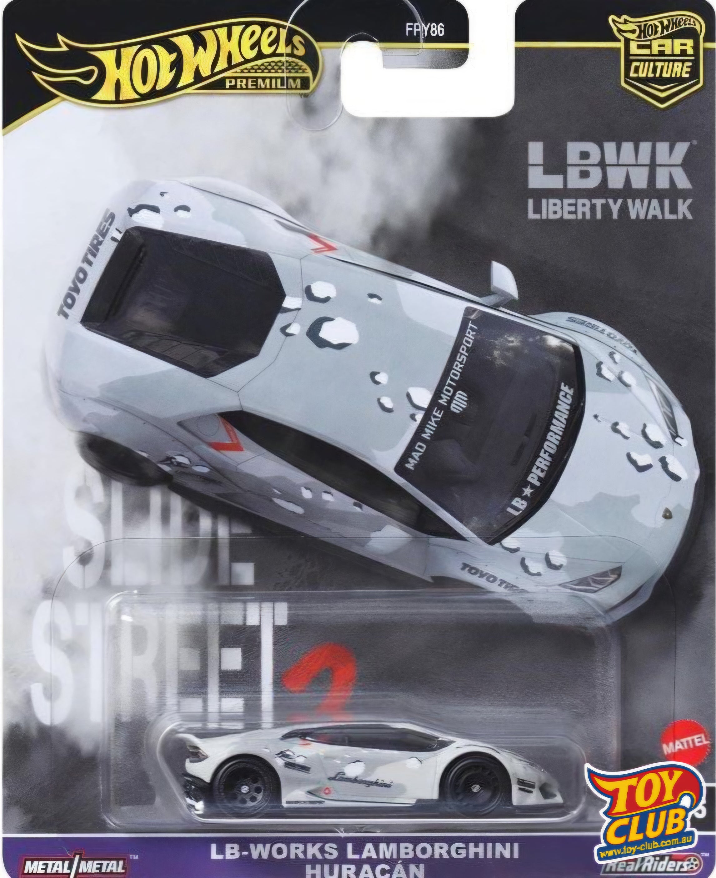 Hot Wheels Premium Car Culture Slide Street 2 LB-Works Lamborghini Huracán 2/5 Real Riders